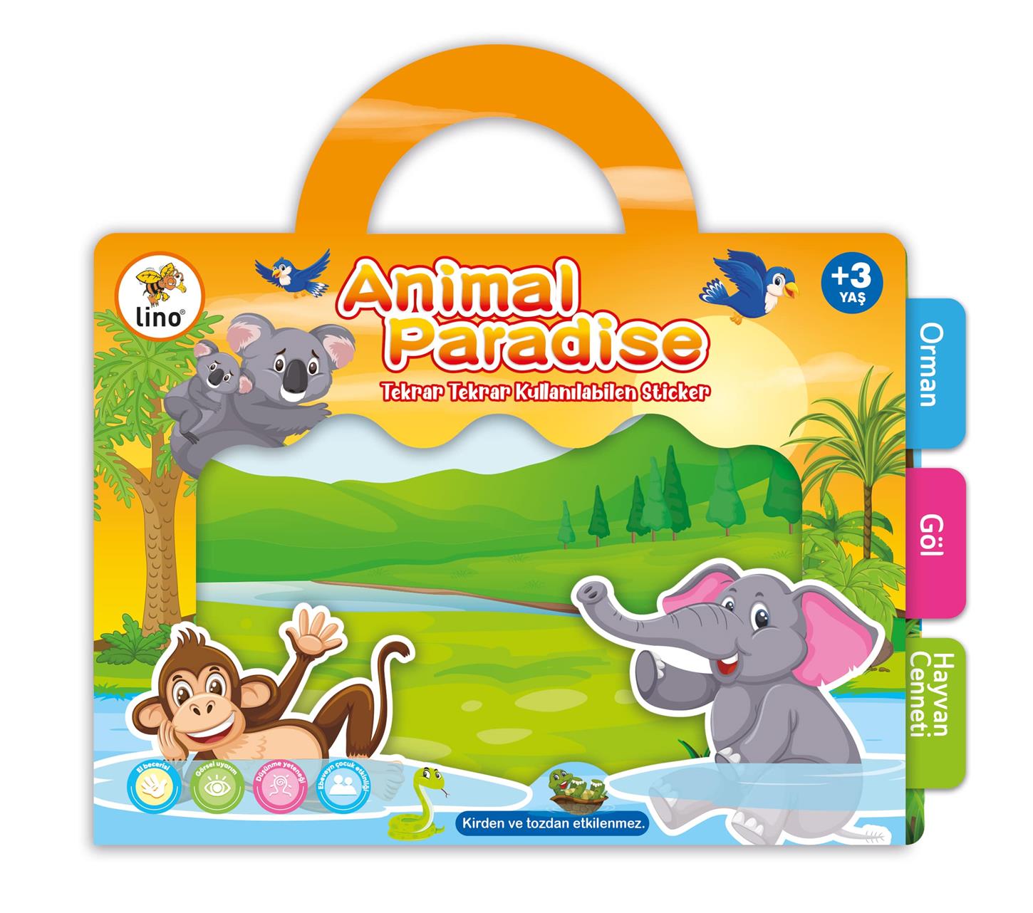 Lino Tekrar Tekrar Kullanılabilen İlk Sticker Kitabım Animal Paradise