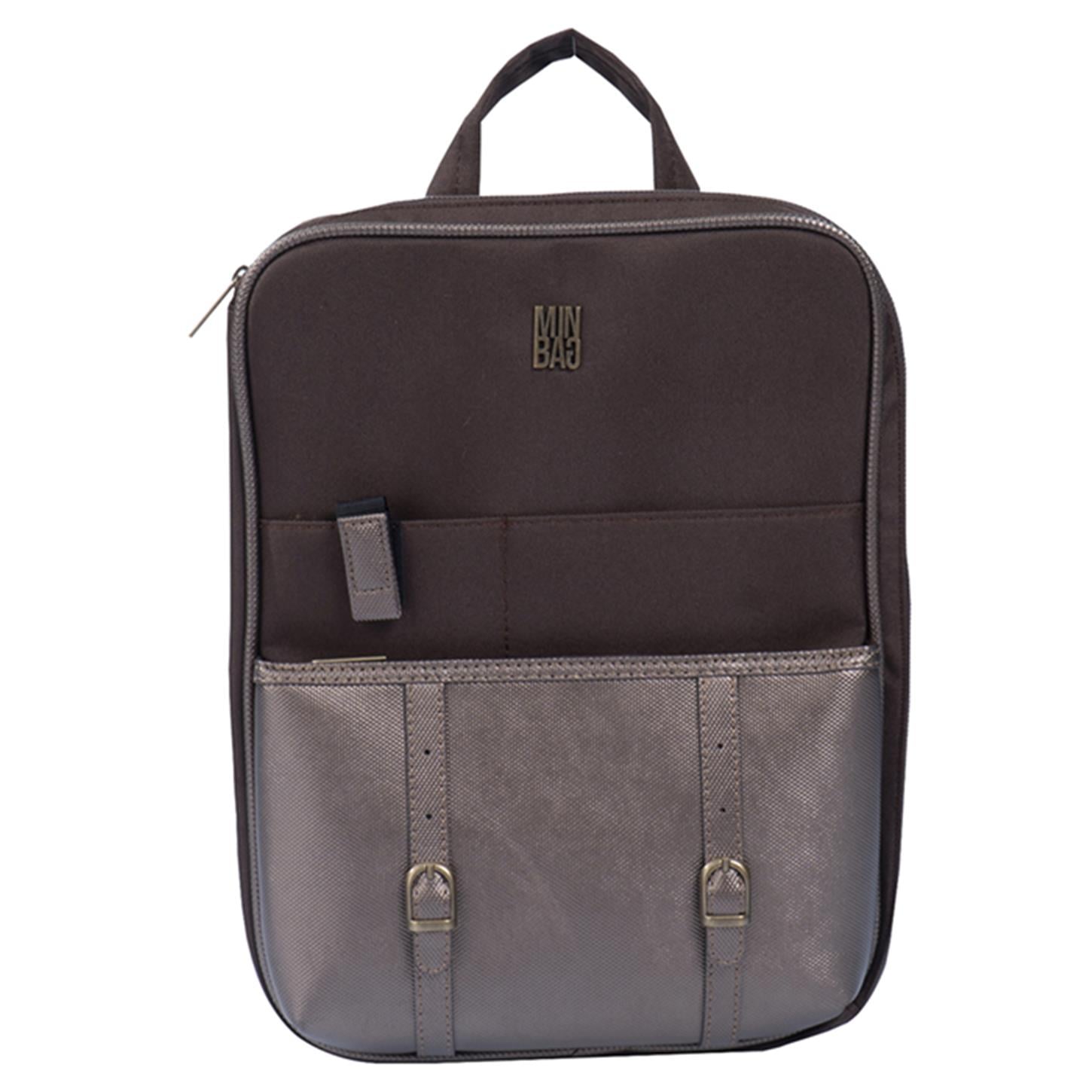 Minbag Aspen Lux A4 Laptop Ve Tablet Çantası  (13 INCH) (27x36cm) Kahverengi
