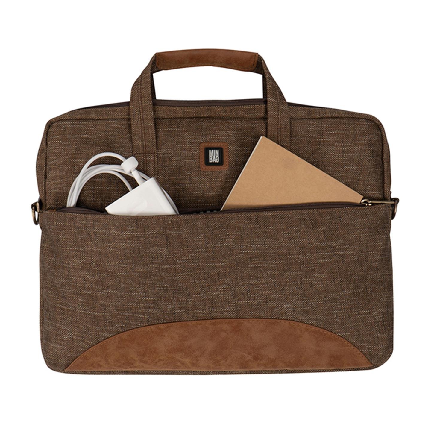 Minbag JR Jane Laptop Çantası (13 INCH) (36x29cm)  Kahverengi