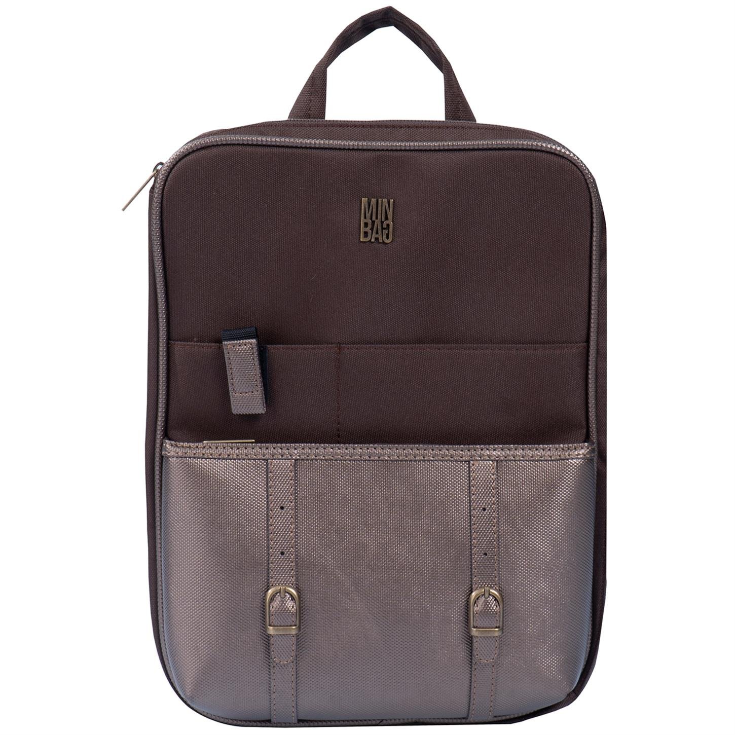 Minbag XXL Aspen A4 Laptop Ve Tablet Çantası  (17 INCH) (30x42cm) Kahverengi