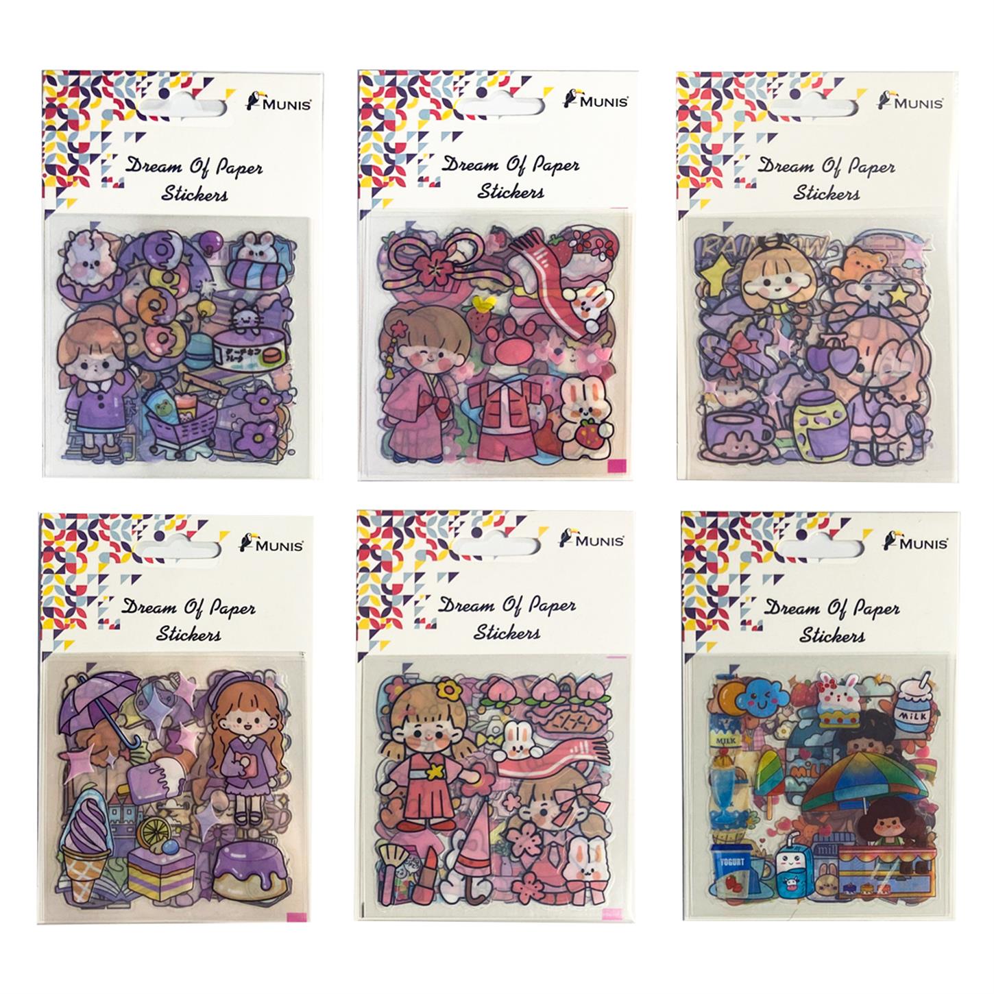 Munis Sticker Şeffaf Sticker Kawaii