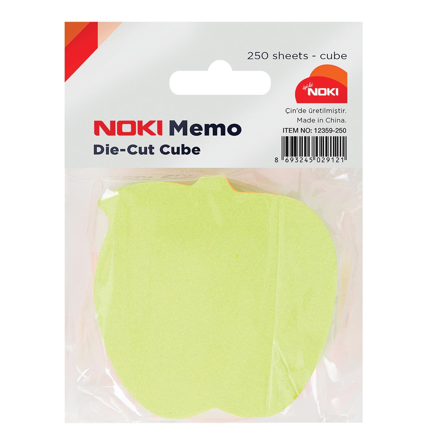 Noki Memo Yapışkanlı Notluk, 250 Sayfa, Elma