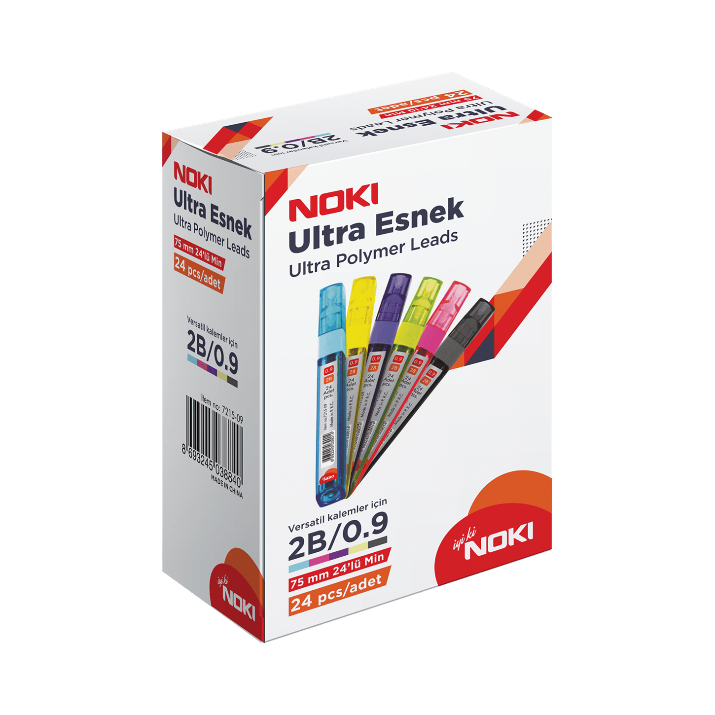 Noki Min 2B Kalem Ucu, 24'lü, 0.9 mm