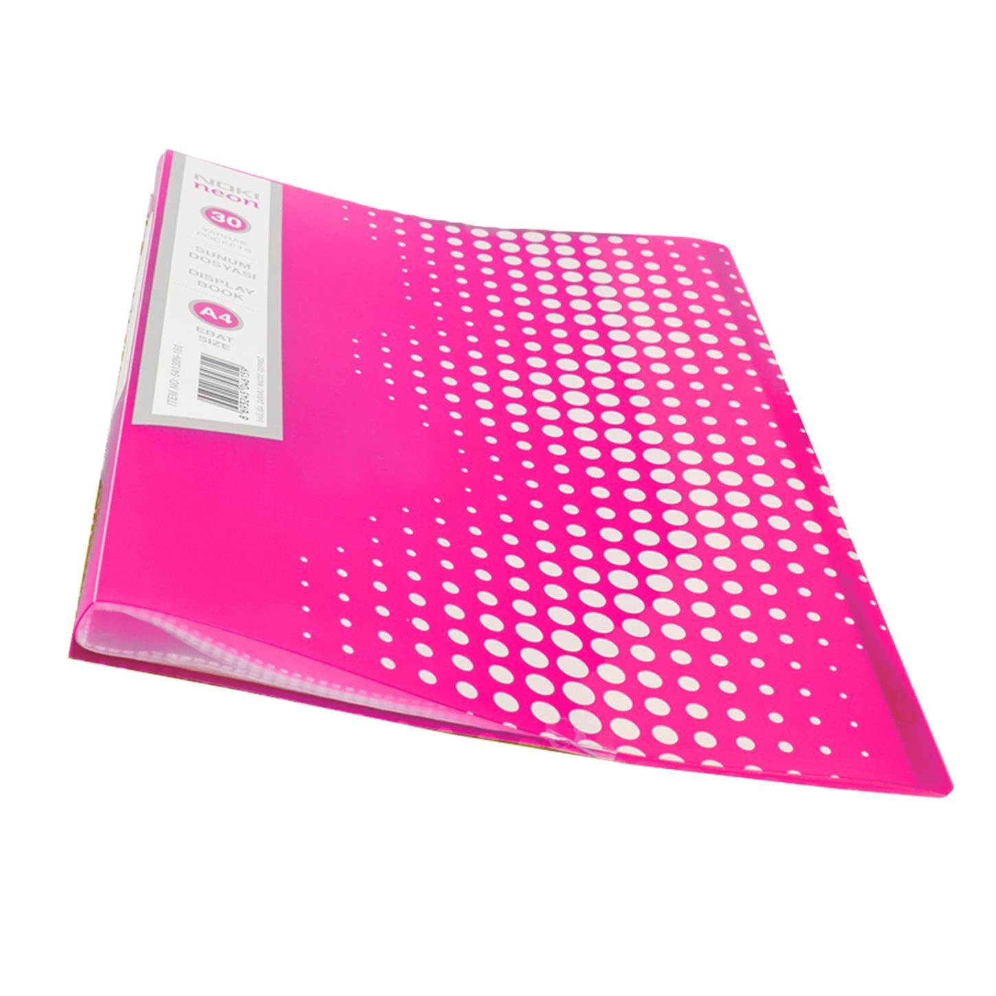 Noki Neon Seri Sunum Dosyası, 30 Yaprak, Pembe