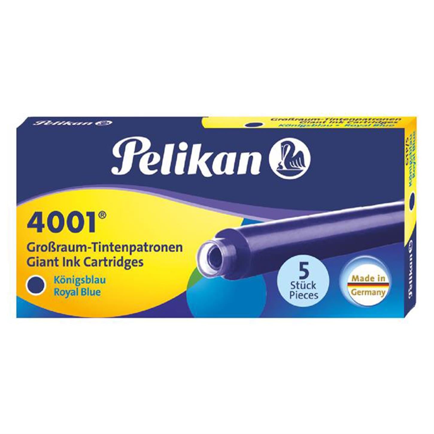 Pelikan 4001 Dolma Kl.Kartuş By.Royal 5lı Mavi