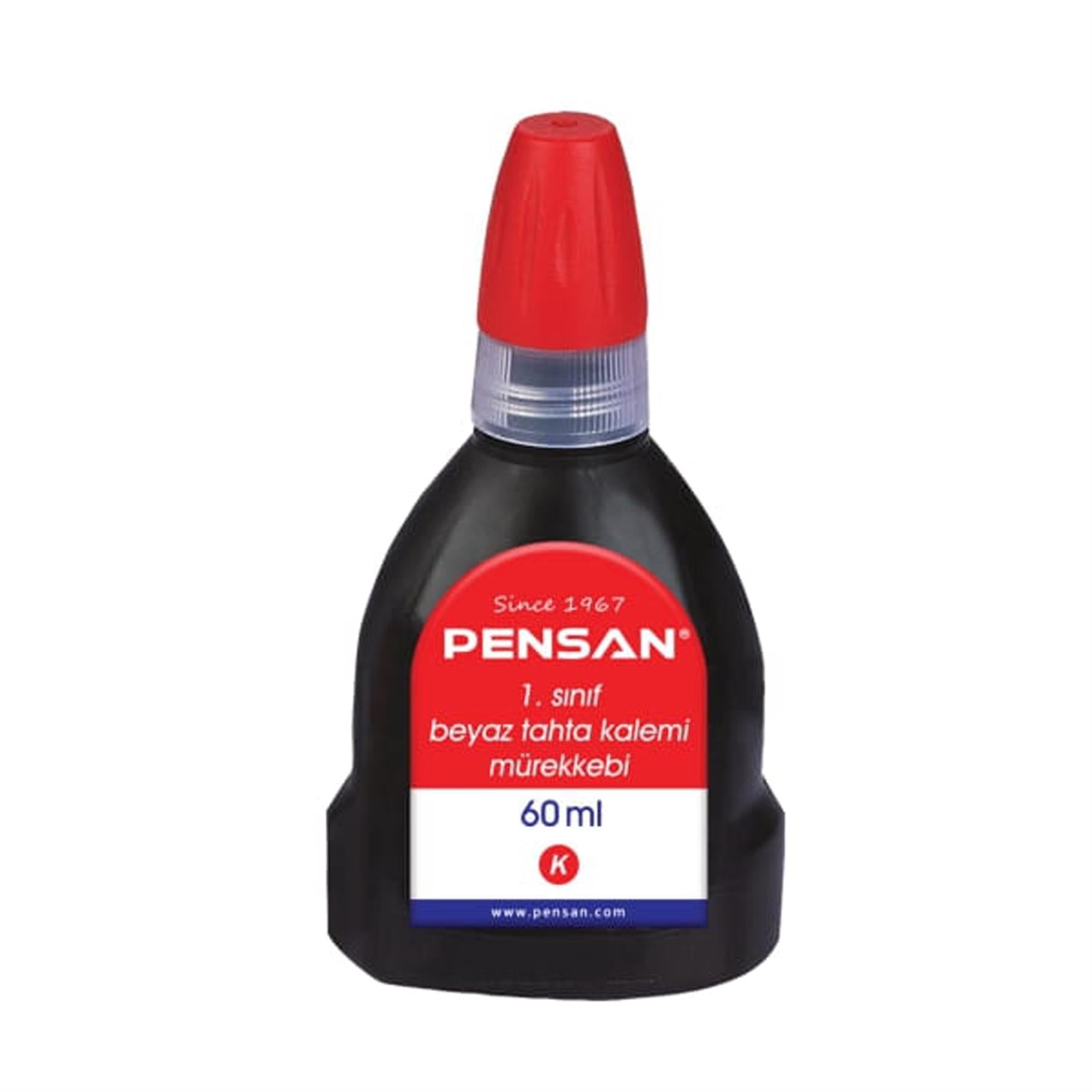 Pensan 4007 Tahta Kalemi Mürekkebi, 60 ml, Kırmızı