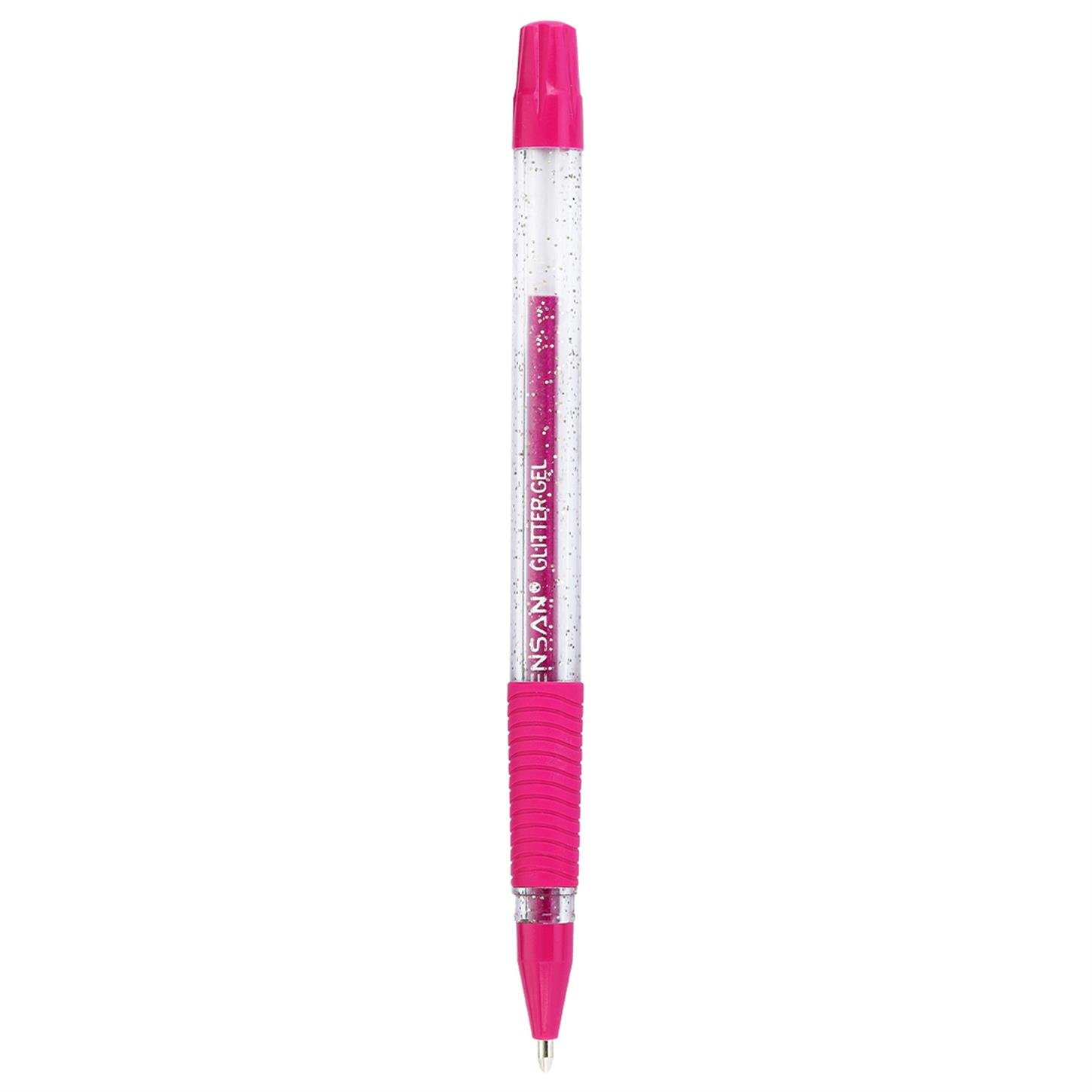 Pensan Glıtter Simli Jel Tükenmez Kalem 1mm Pembe
