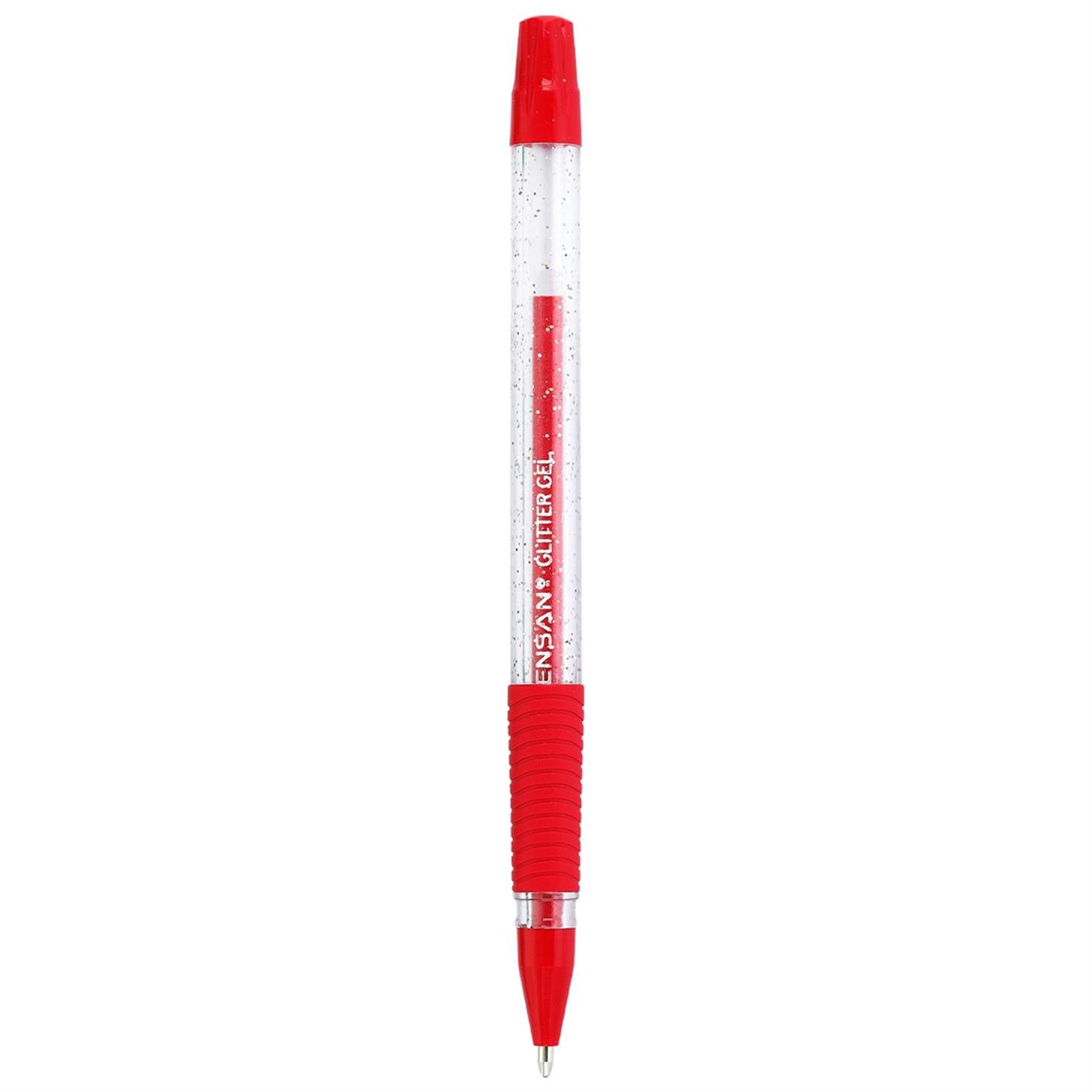 Pensan Glıtter Simli Jel Tükenmez Kalem 1mm Kırmız