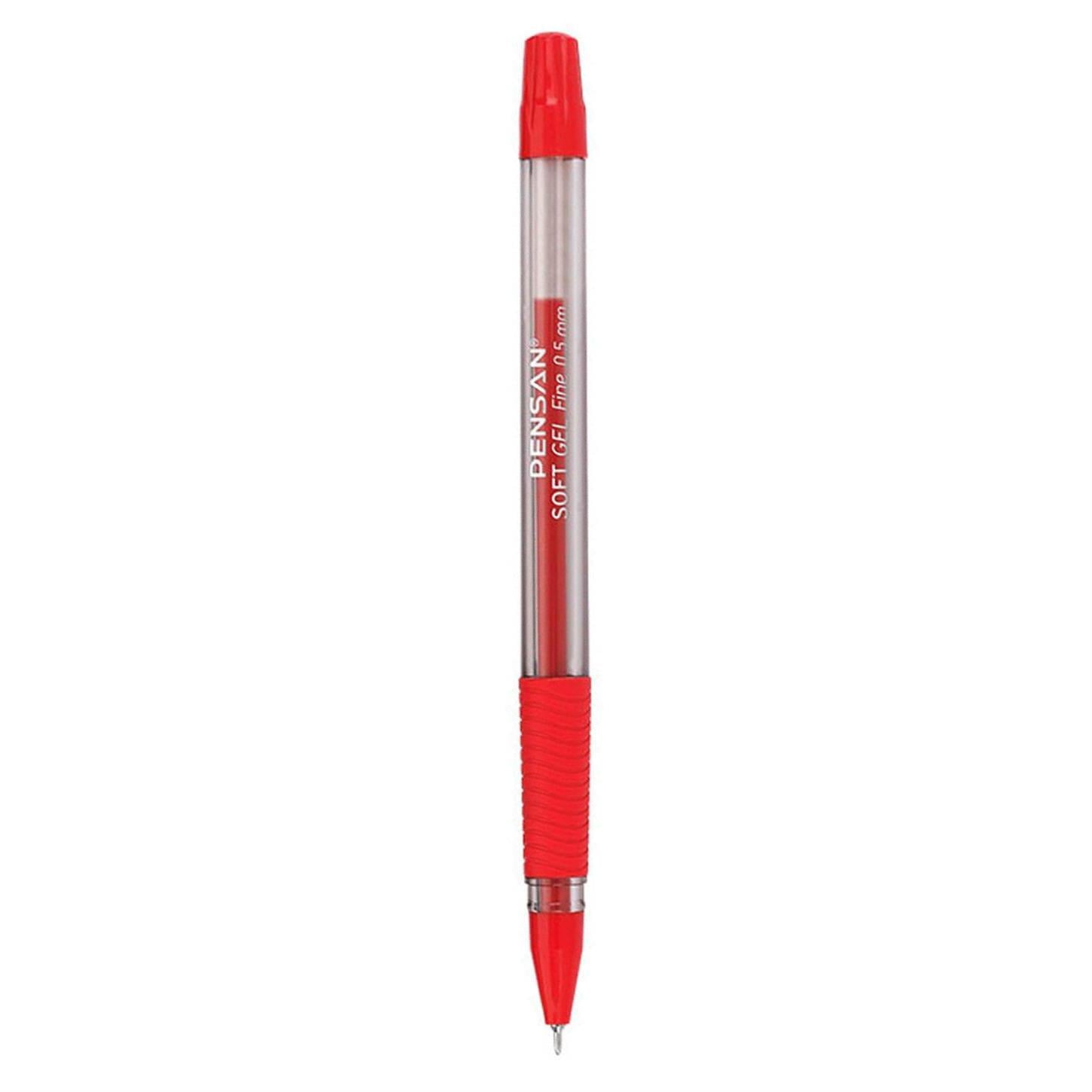 Pensan Soft Gel Fıne Tük.Kl. 0.5 mm, Kırmızı