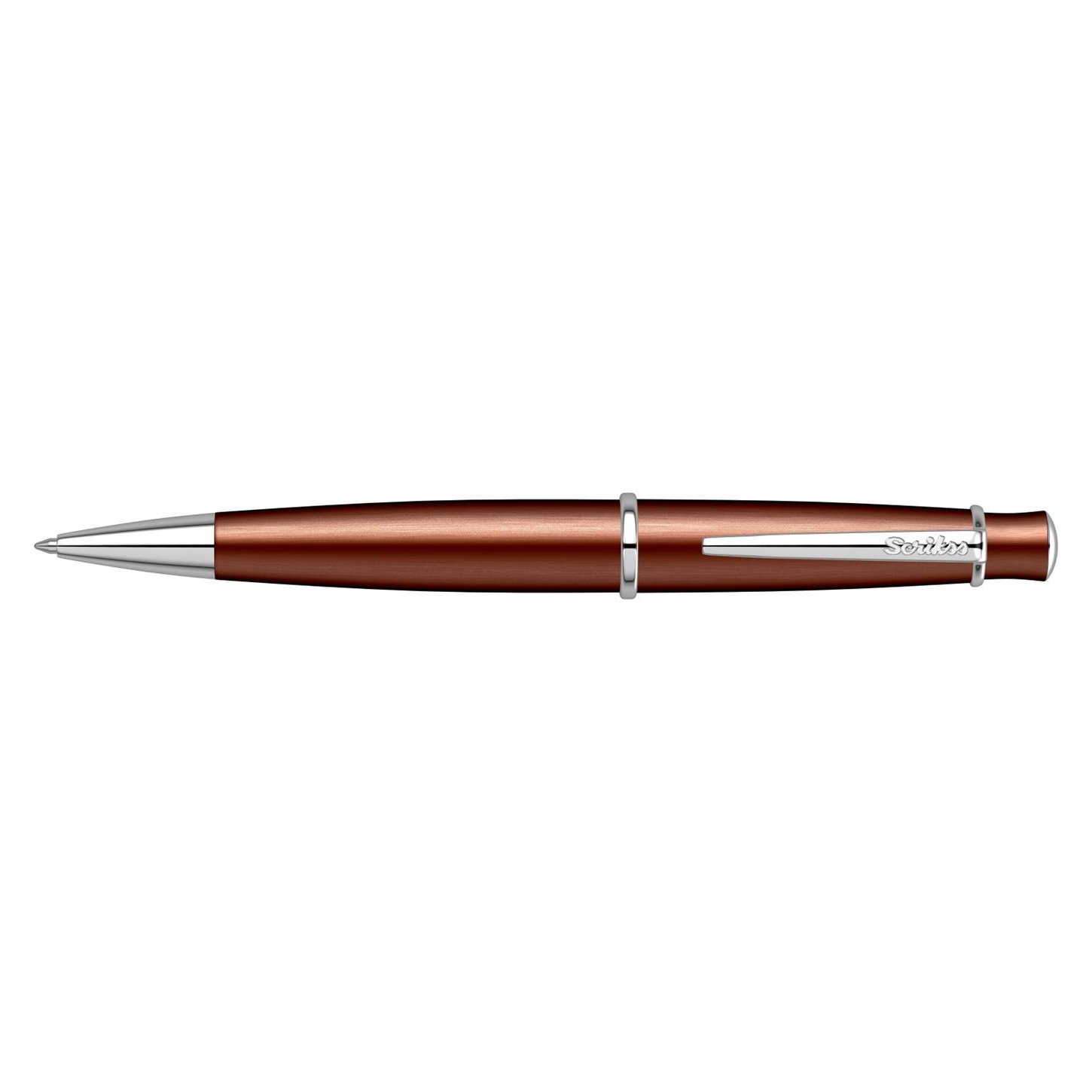 Scrikss Elegance Chic 62 Tükenmez Kalem Lake Gövde Krom Kaplama Klips Bronz