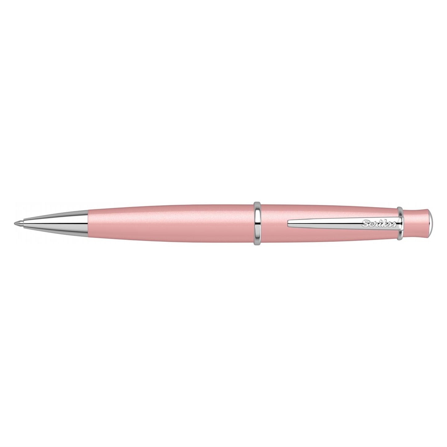 Scrikss Elegance Chic 62 Tükenmez Kalem Lake Gövde Krom Kaplama Klips Pembe