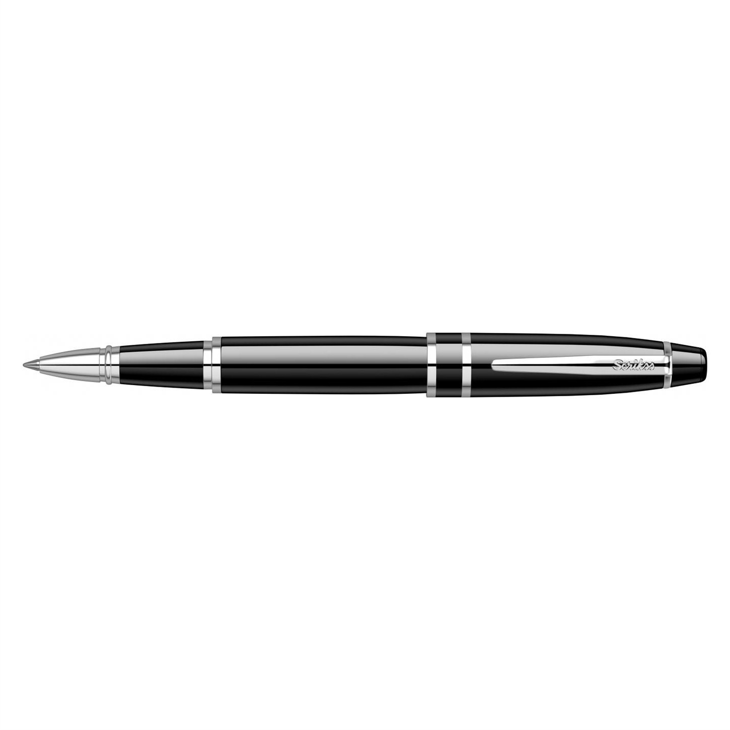 Scrikss Elegance Habana 63 Roller Kalem Lake Gövde Krom Kaplama Klips Siyah