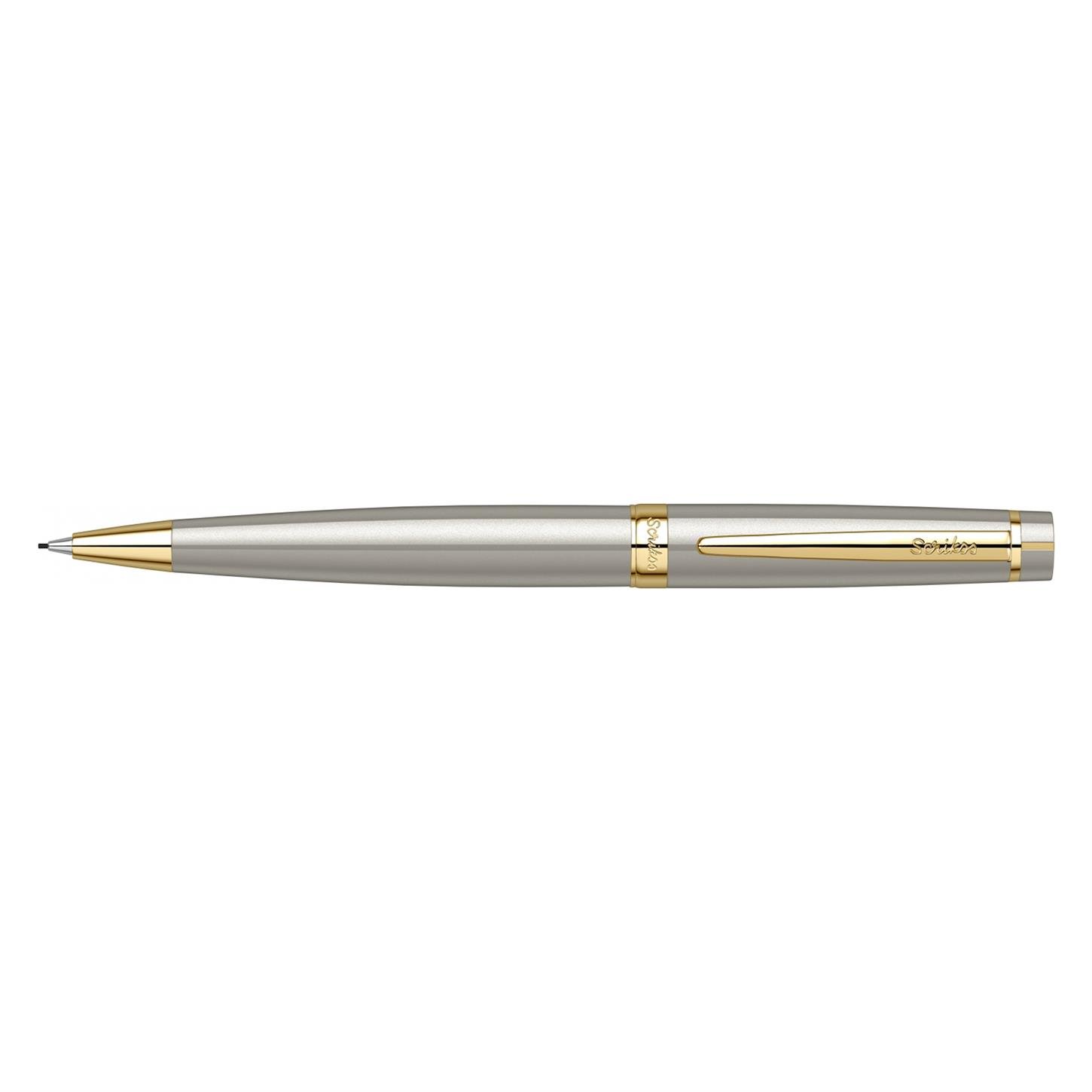 Scrikss Elegance Honour 38 Versatil (Uçlu) Kalem Saten Gövde Altın Kaplama Klips 0.7 mm Uç