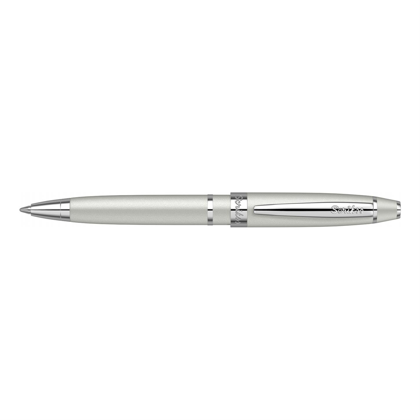 Scrikss Elegance Mini Pen Tükenmez Kalem Parlak Renkli Gövde Krom Kaplama Klips Mat Krom