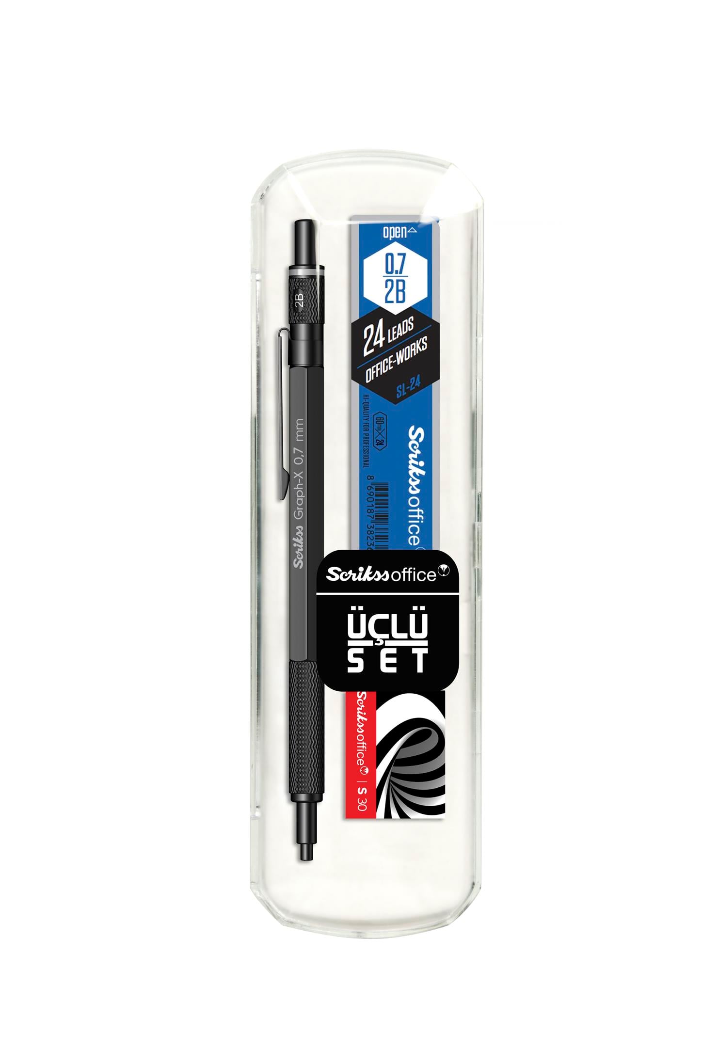 Scrikss Graph-X 0.7mm Versatil Kalem 3 lü Set Msyh