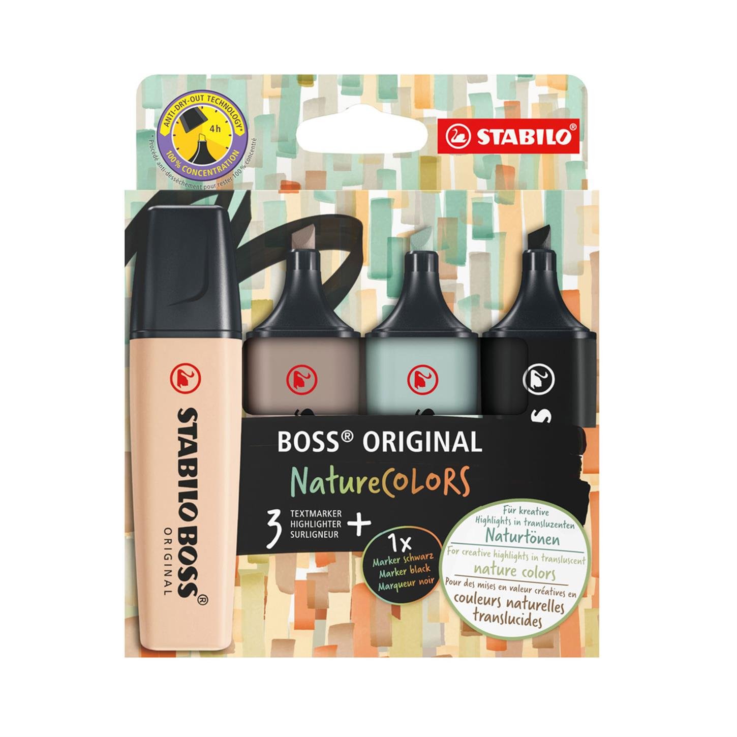 Stabilo Boss Naturecolors Fosforlu Kalem 4lü S-M-G-B