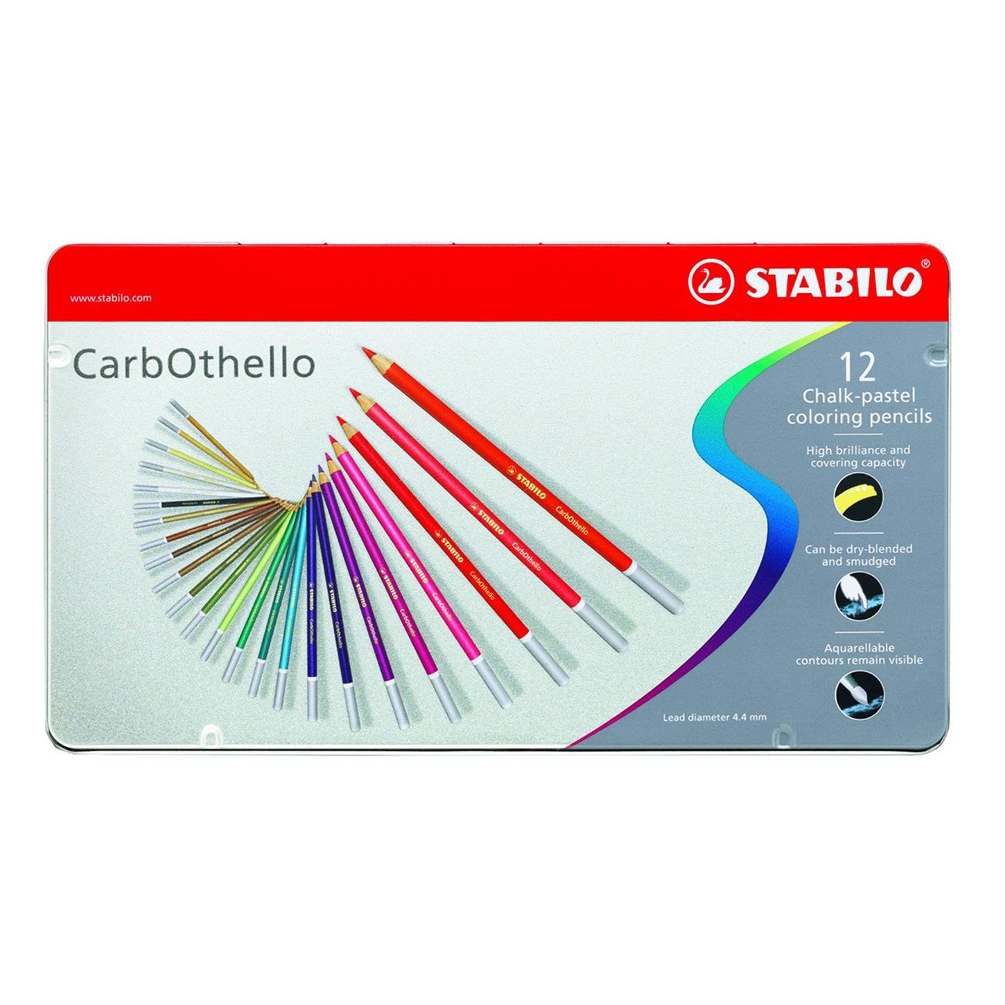 Stabilo Carbothello Kuruboya Kalemi Metal Kutu 12li 1412-6