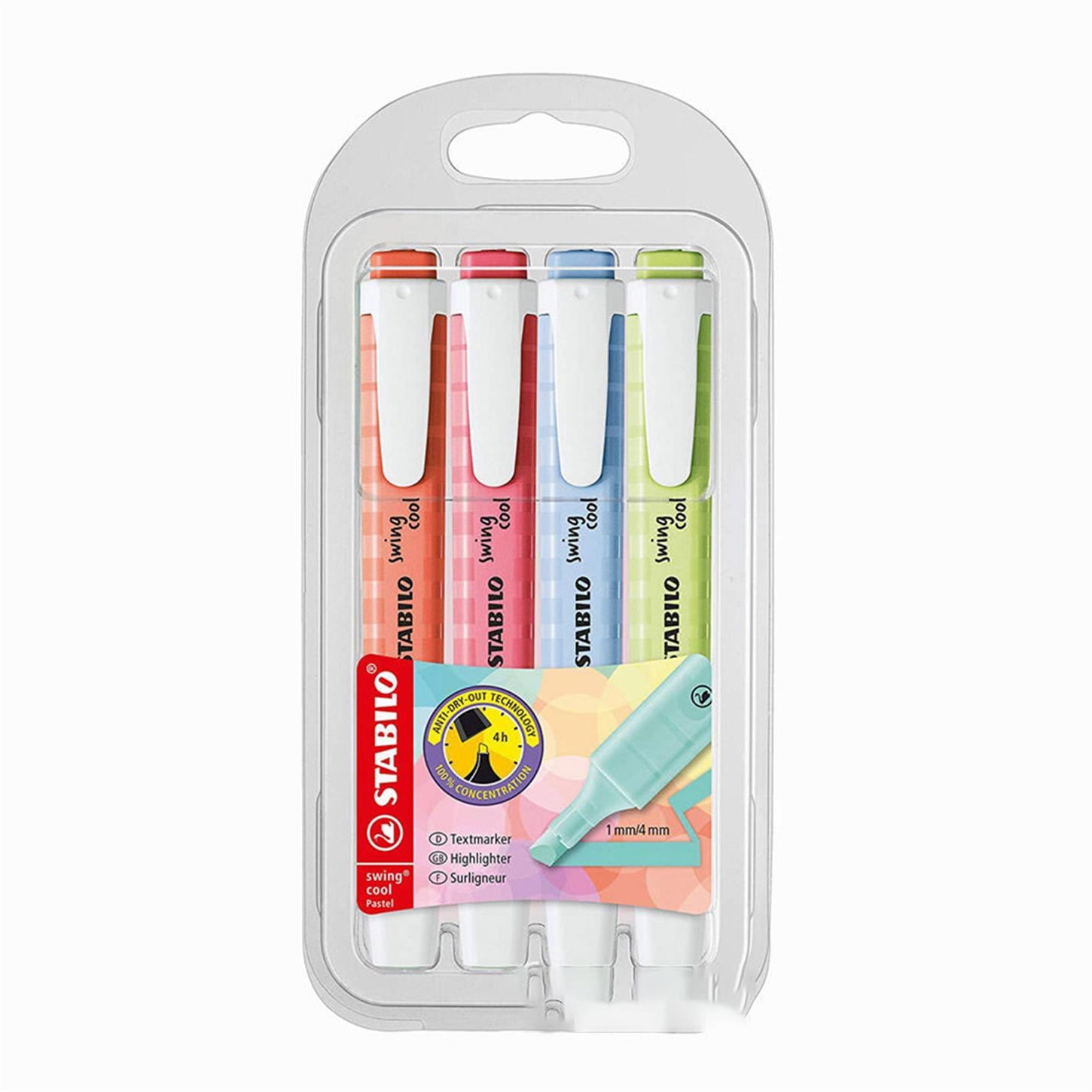 Stabilo Swing Cool Fosforlu Kalem Pastel 4 lü Yeni