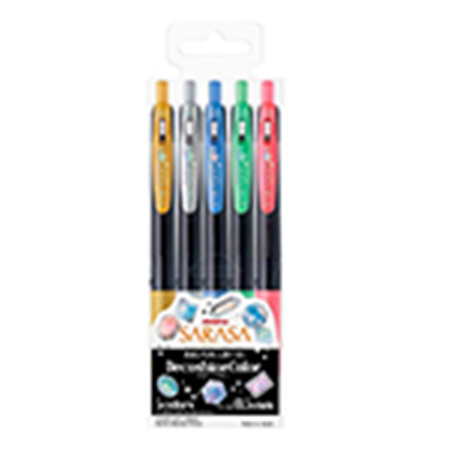Zebra Sarasa, 0.5mm Uç, 5 renk, Decoshine