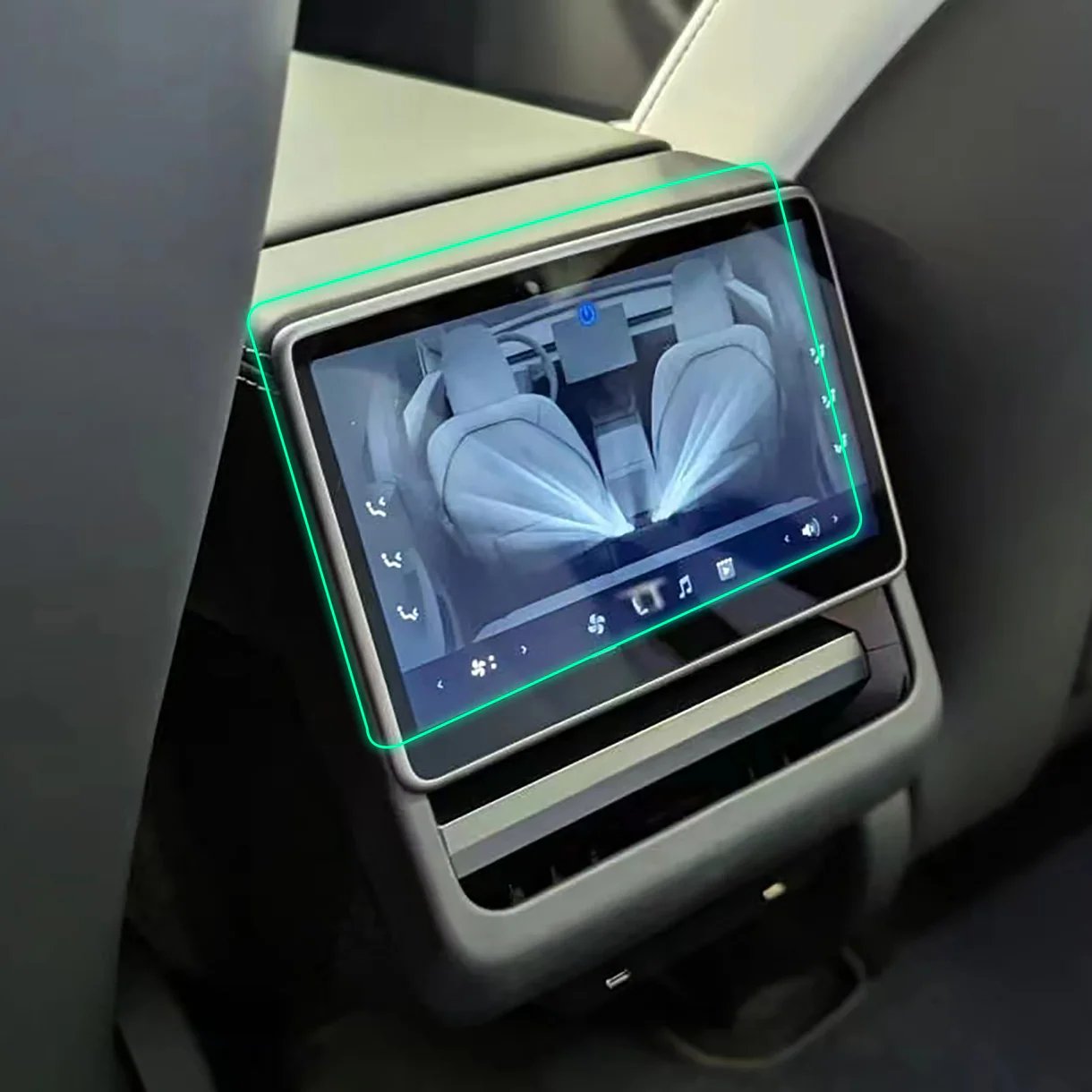 Tesla Model Y 9H Temperli Cam Araç İçi Multimedya 2in1 Ekran Koruyucu 