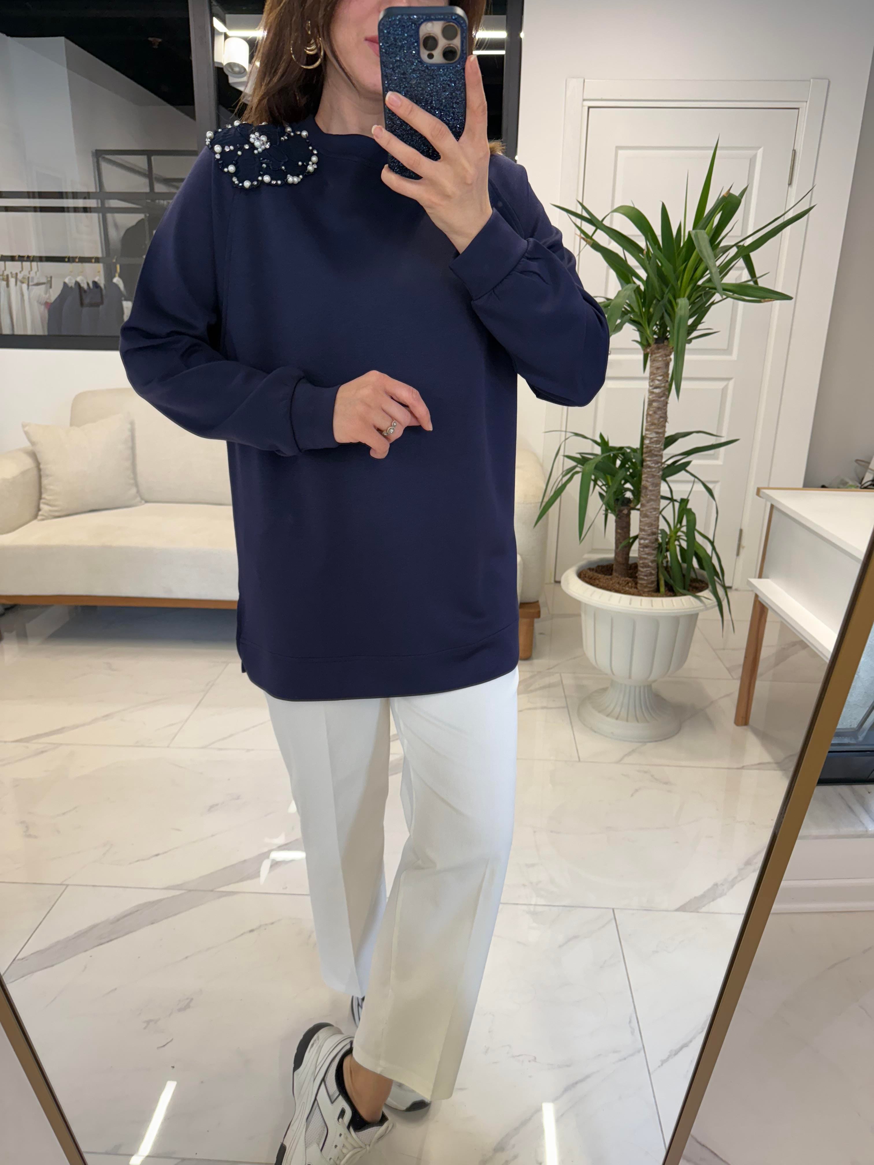 AKSESUARLI COMFORT SWEATSHİRT