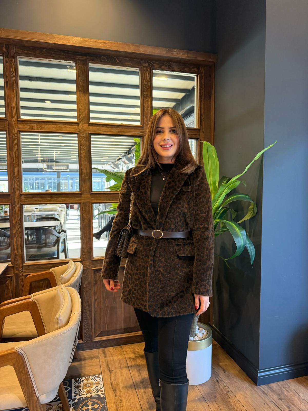 LEOPAR KÜRK BLAZER CEKET