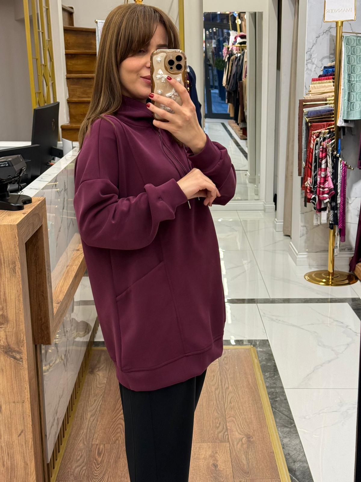 YÜKSEK YAKALI CEPLİ S-SHIRT