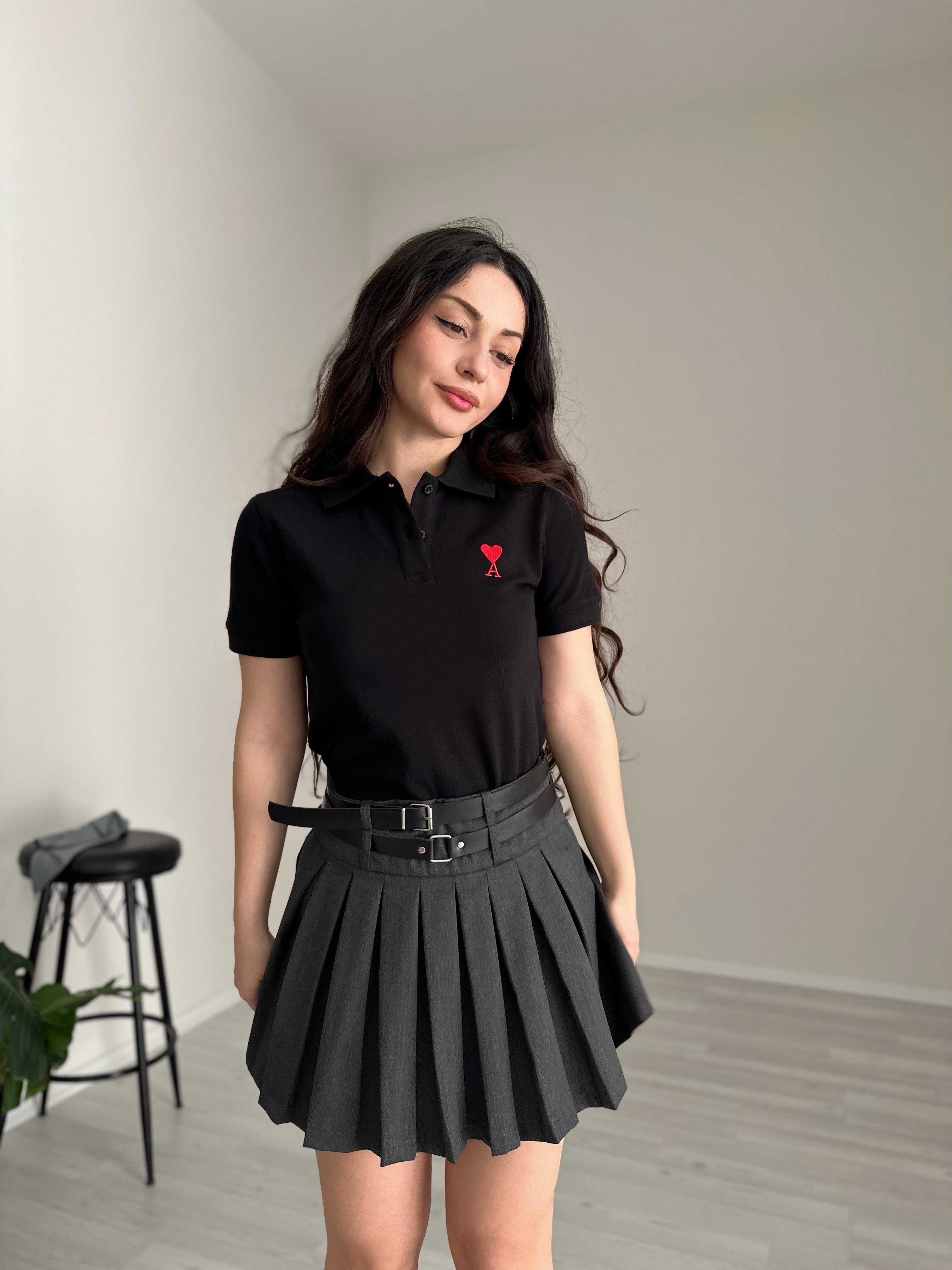 AKalp Logolu Polo Yaka Lacivet Tişört