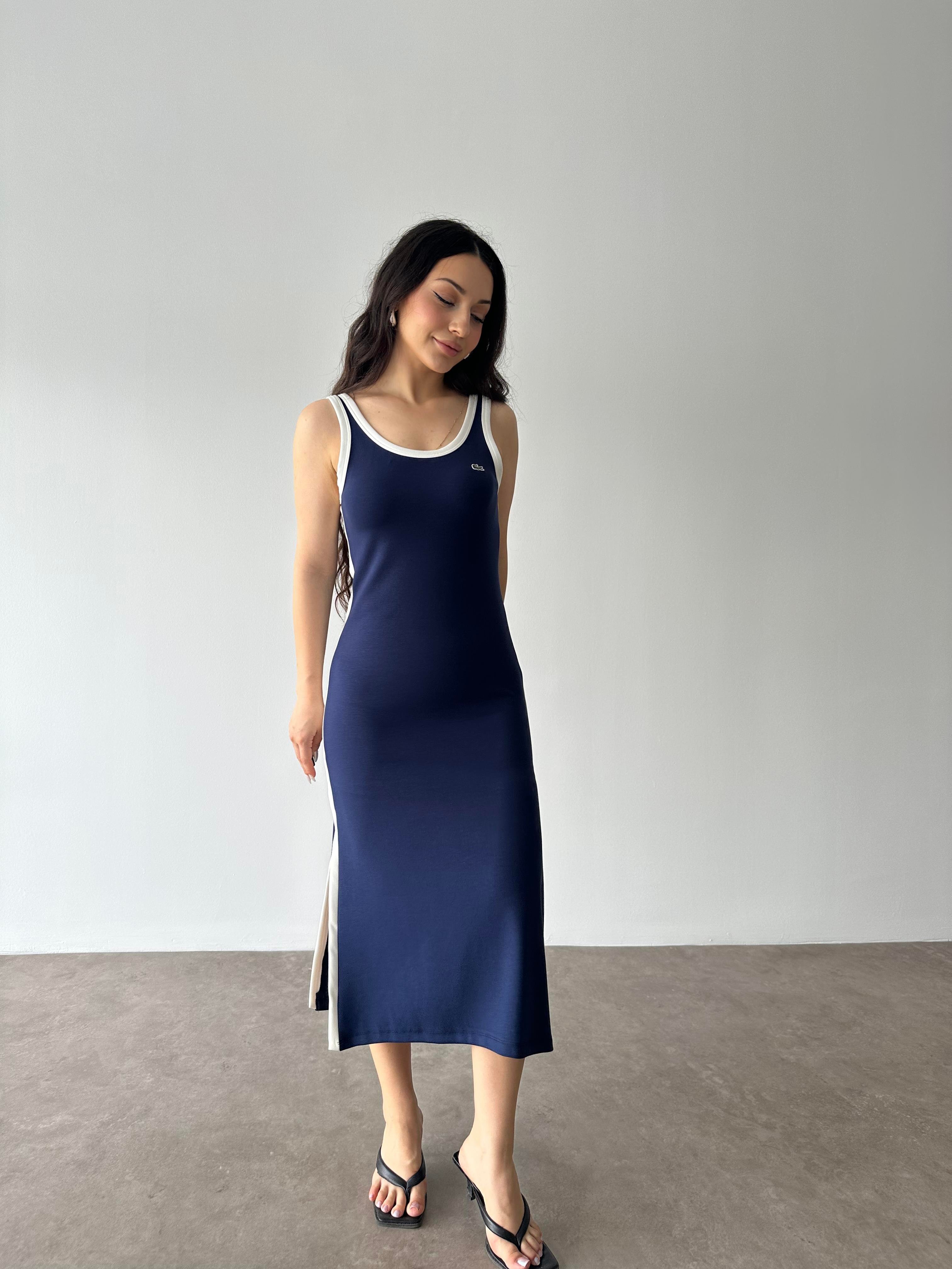 F/Lcst Yırtmaç Detaylı Laci Elbise