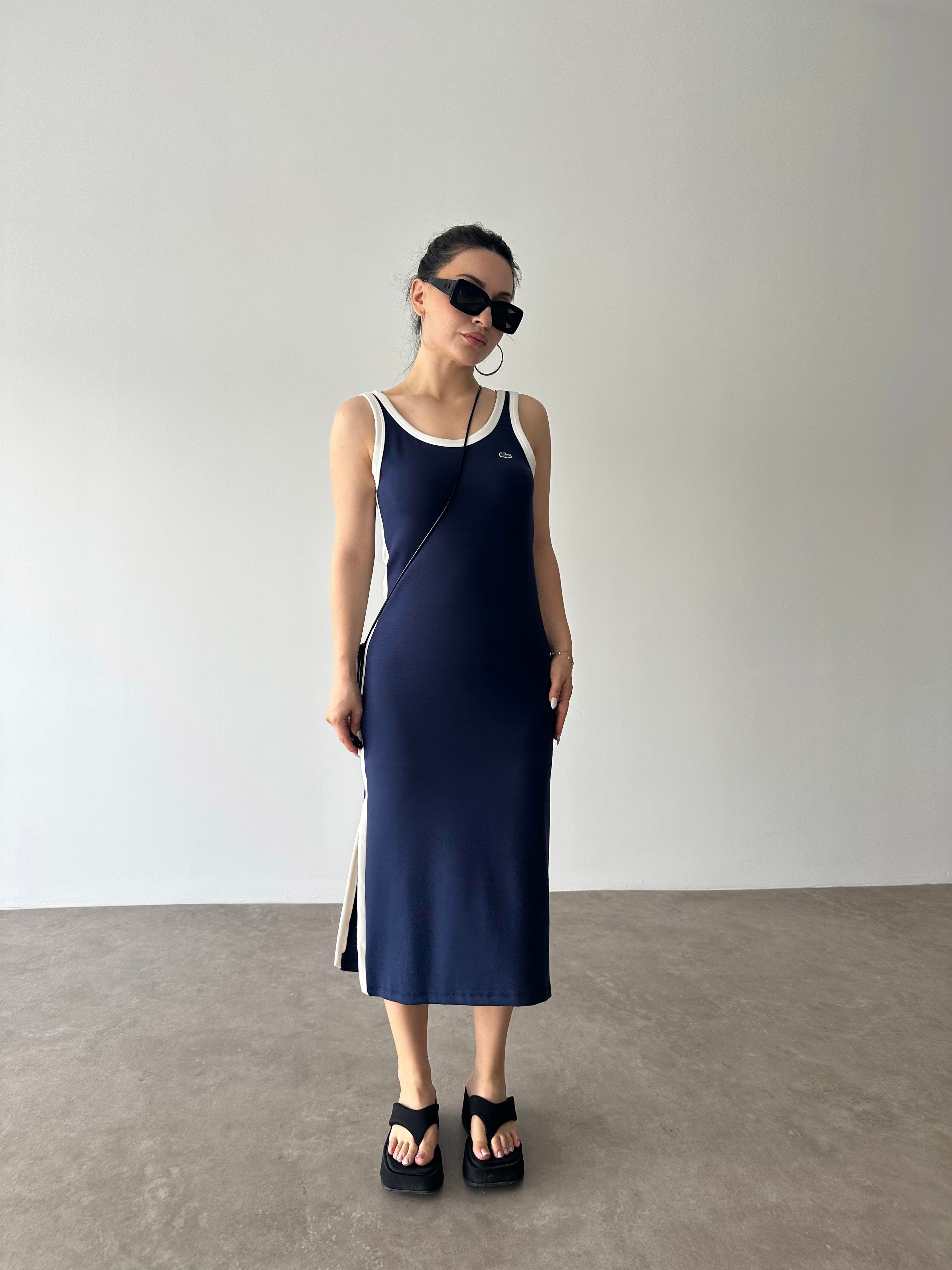 F/Lcst Yırtmaç Detaylı Laci Elbise