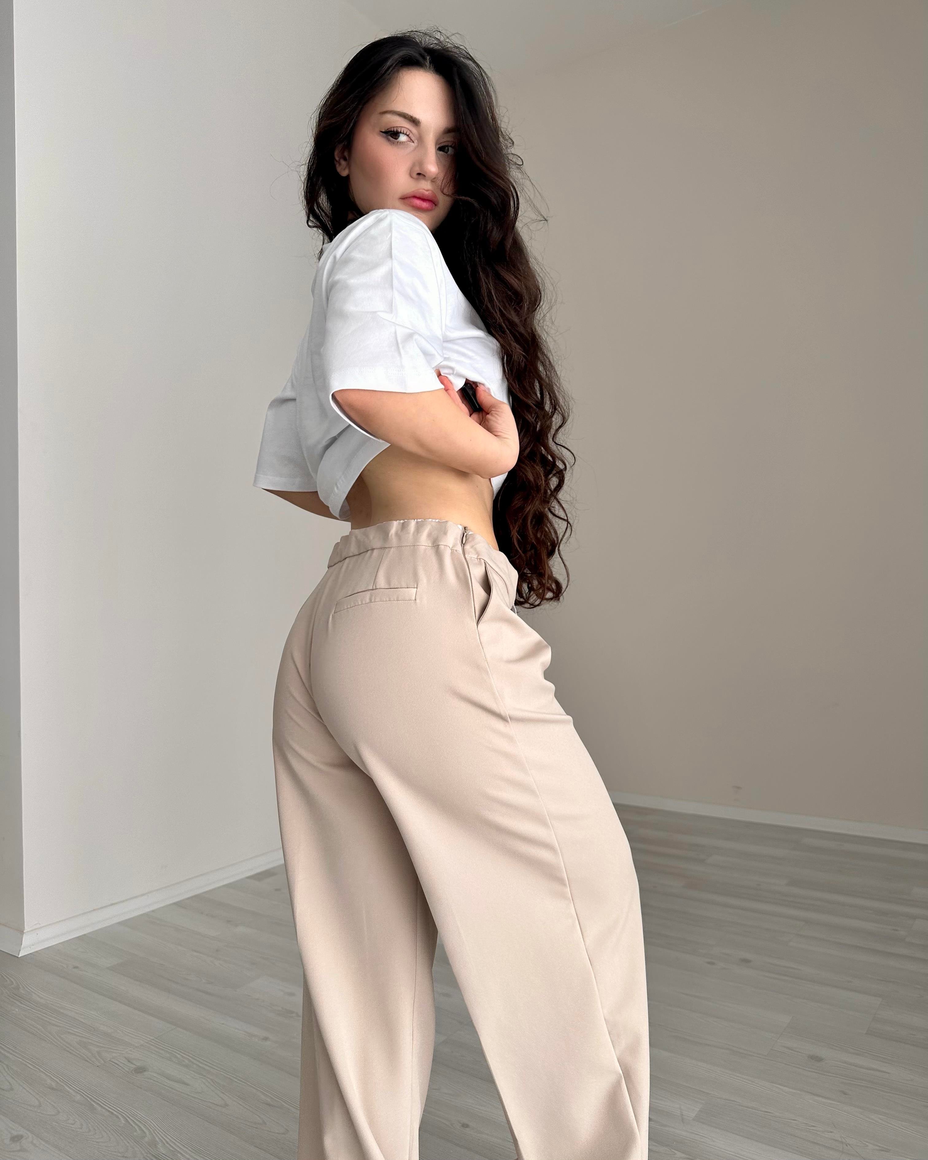 F/ZR Model Boxer Detaylı Bej Pantolon