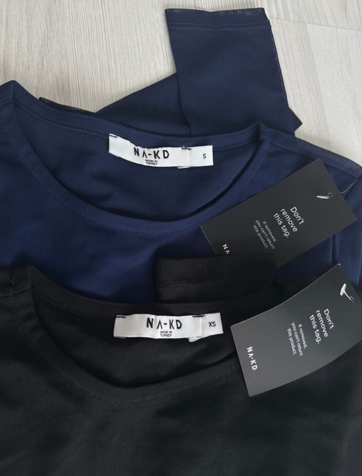 NA-KD Orijinal Transparan Bluz Lacivert