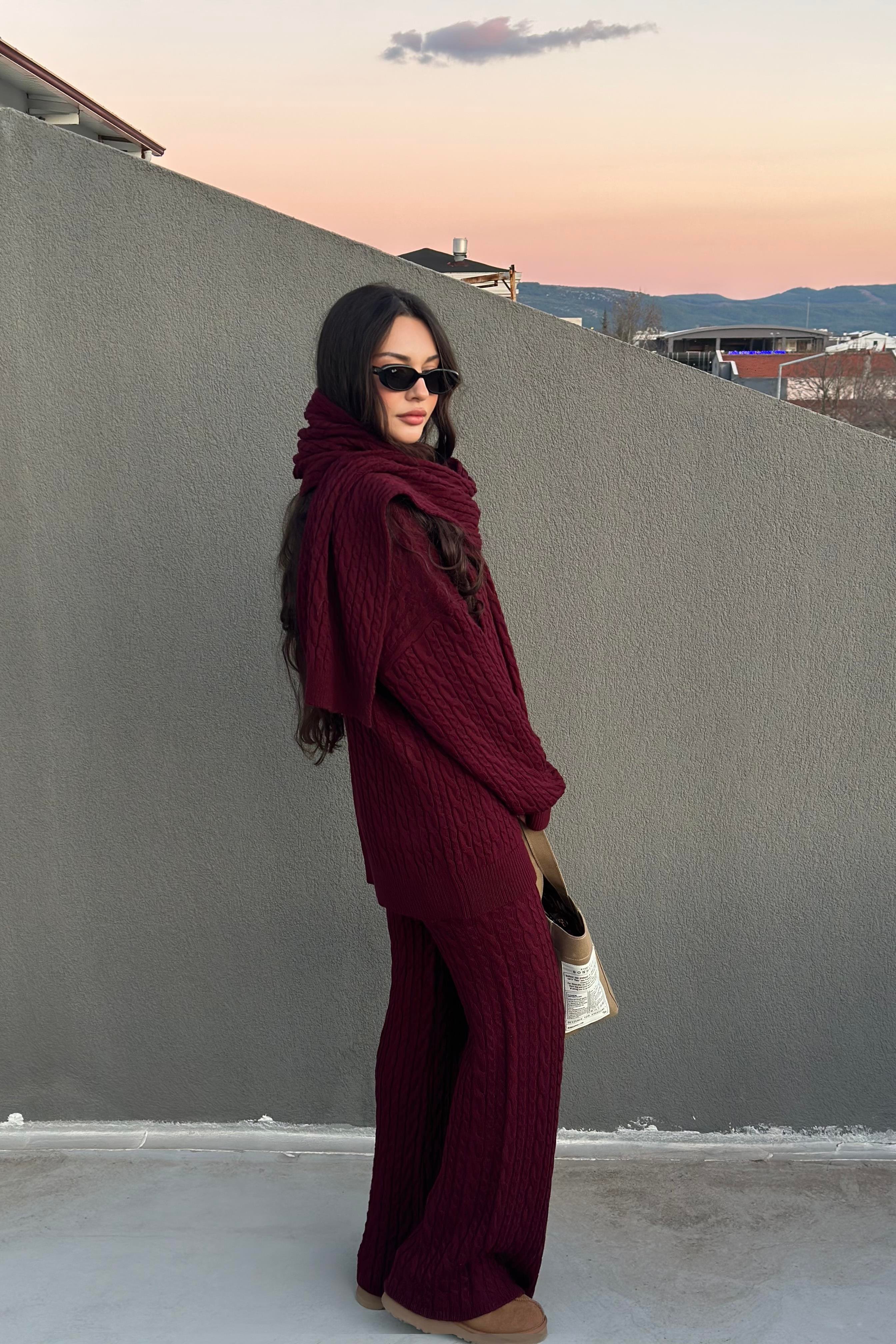 Premium Atkılı Takım Bordo