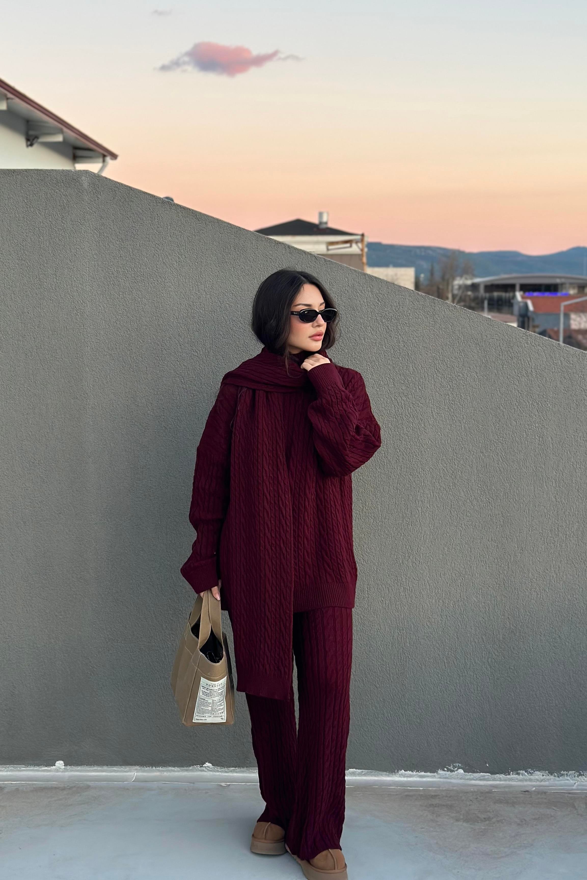 Premium Atkılı Takım Bordo