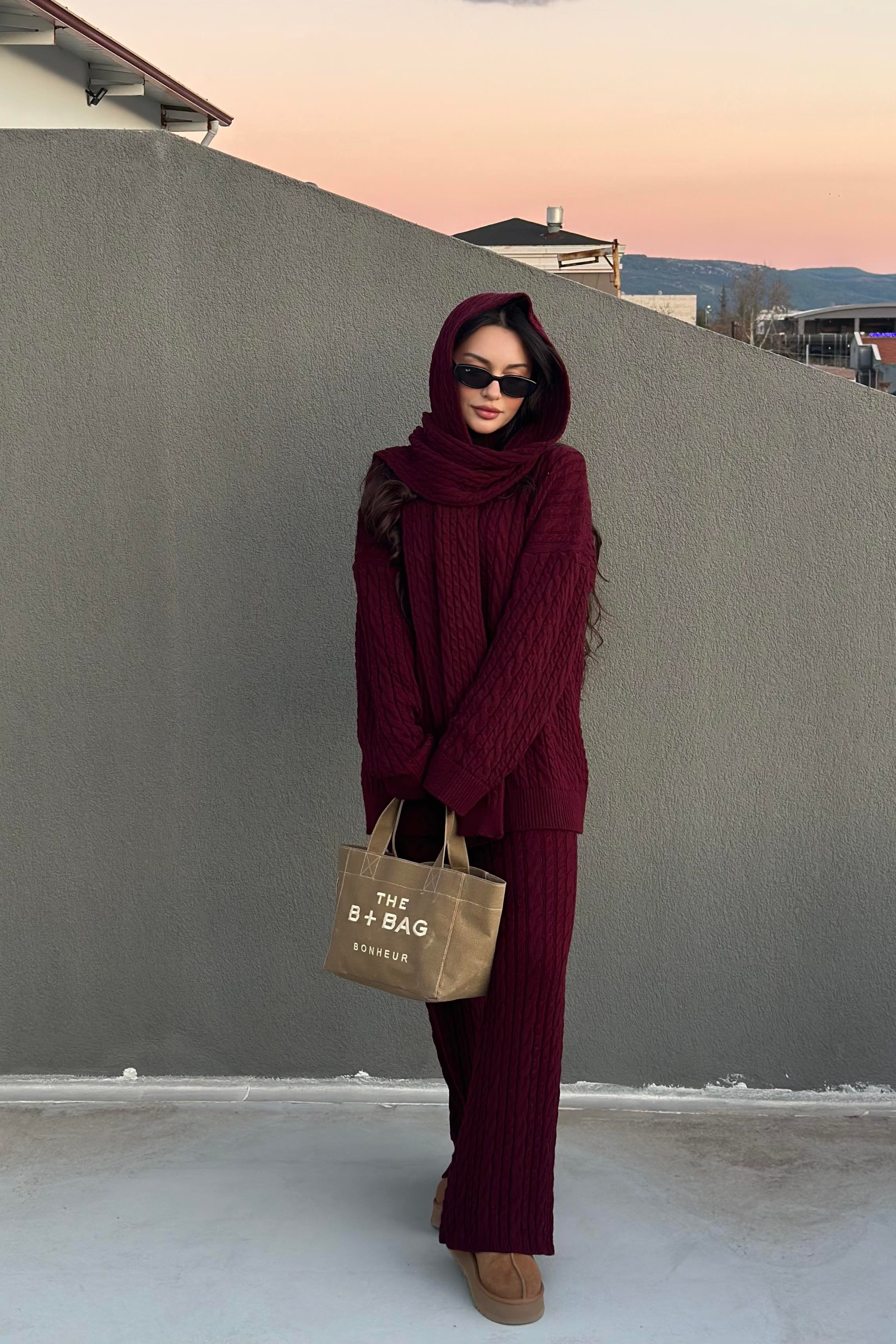 Premium Atkılı Takım Bordo