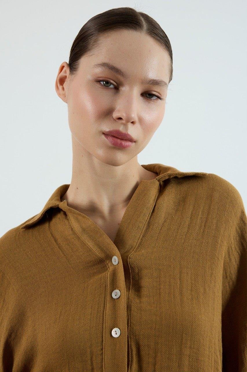 Premium Polo Yaka Pantolon Takım Hardal