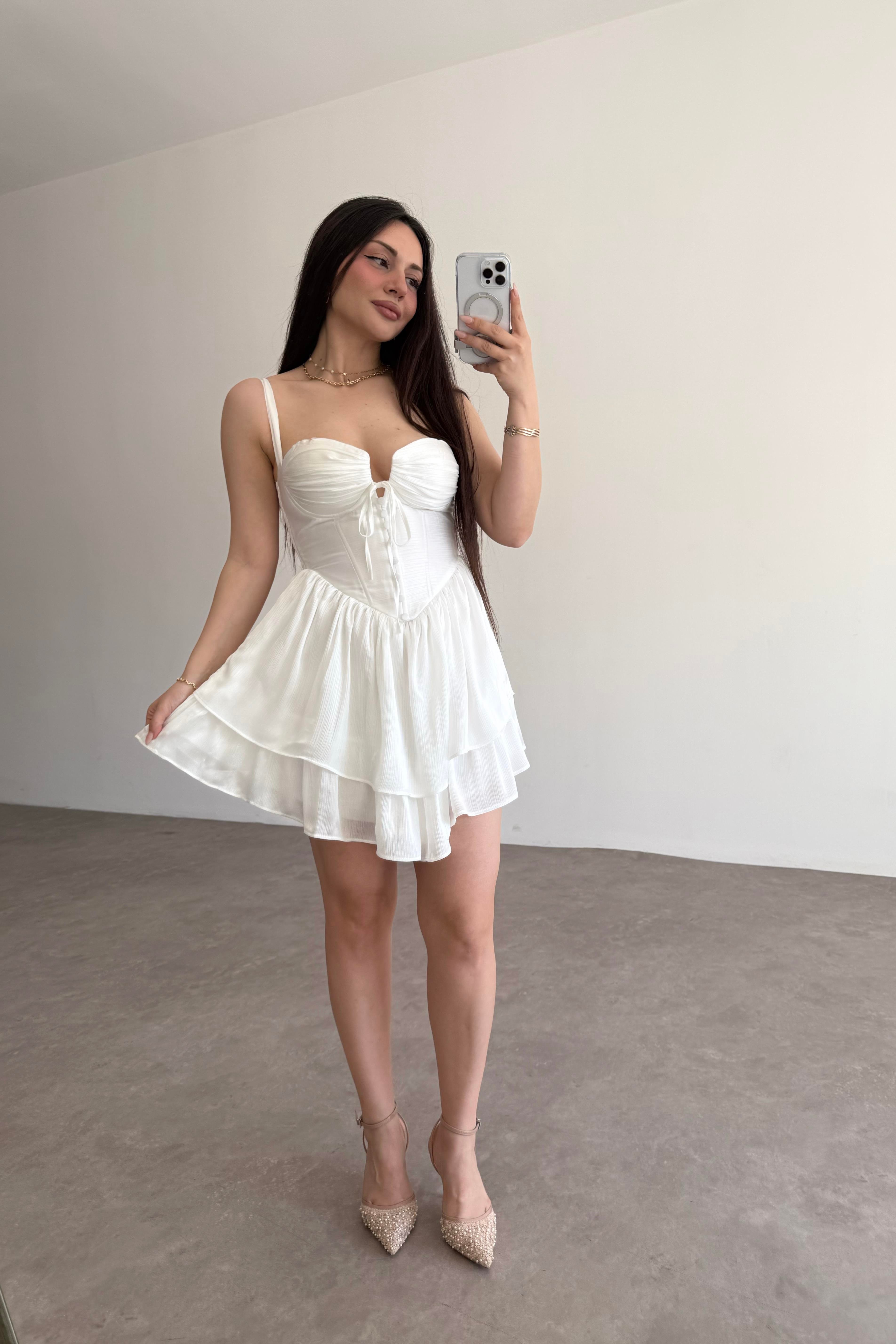 Winx Premium Beyaz Elbise