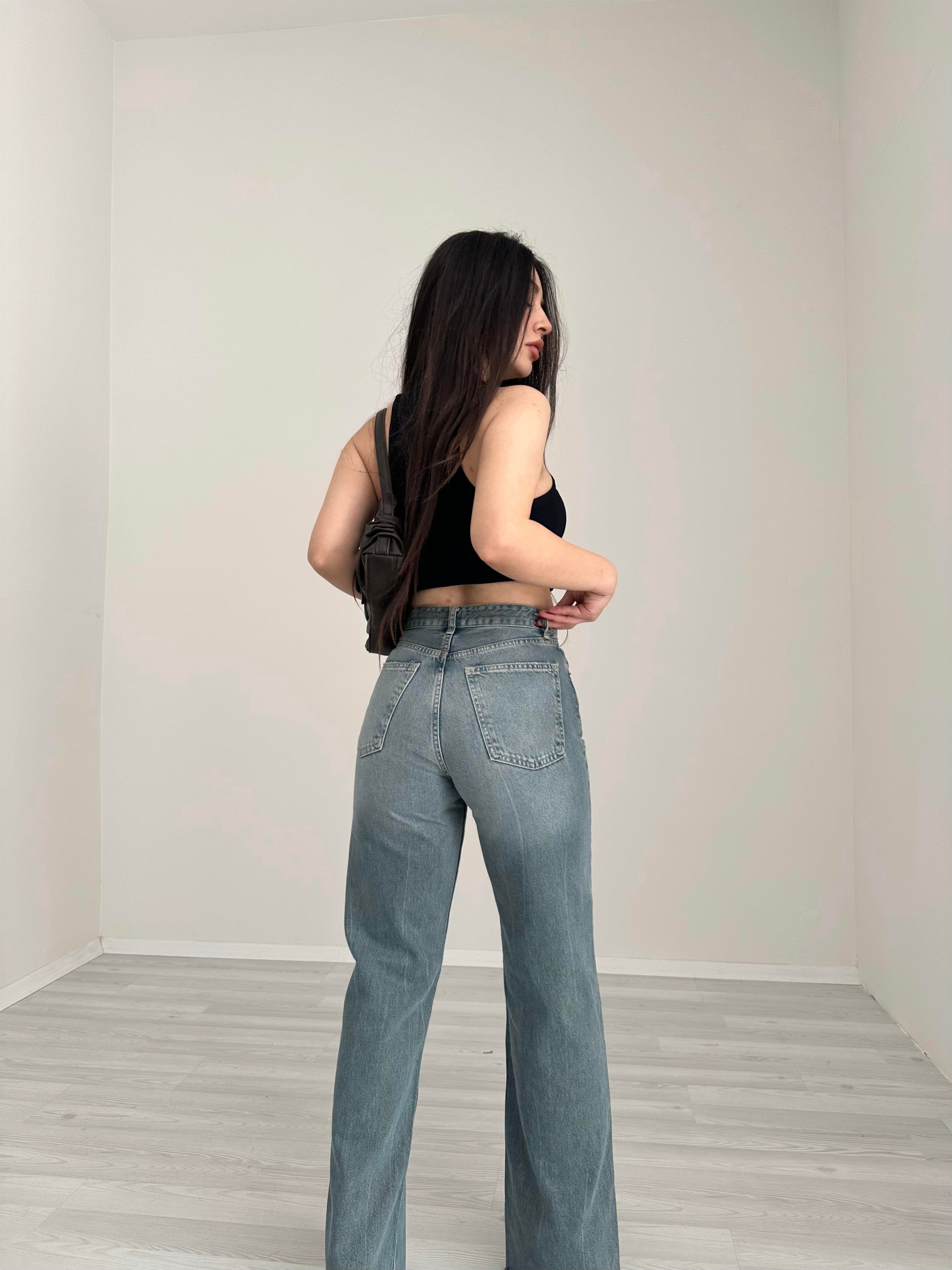 ZR TRF High Rise Wide Leg Jean (Rusty)