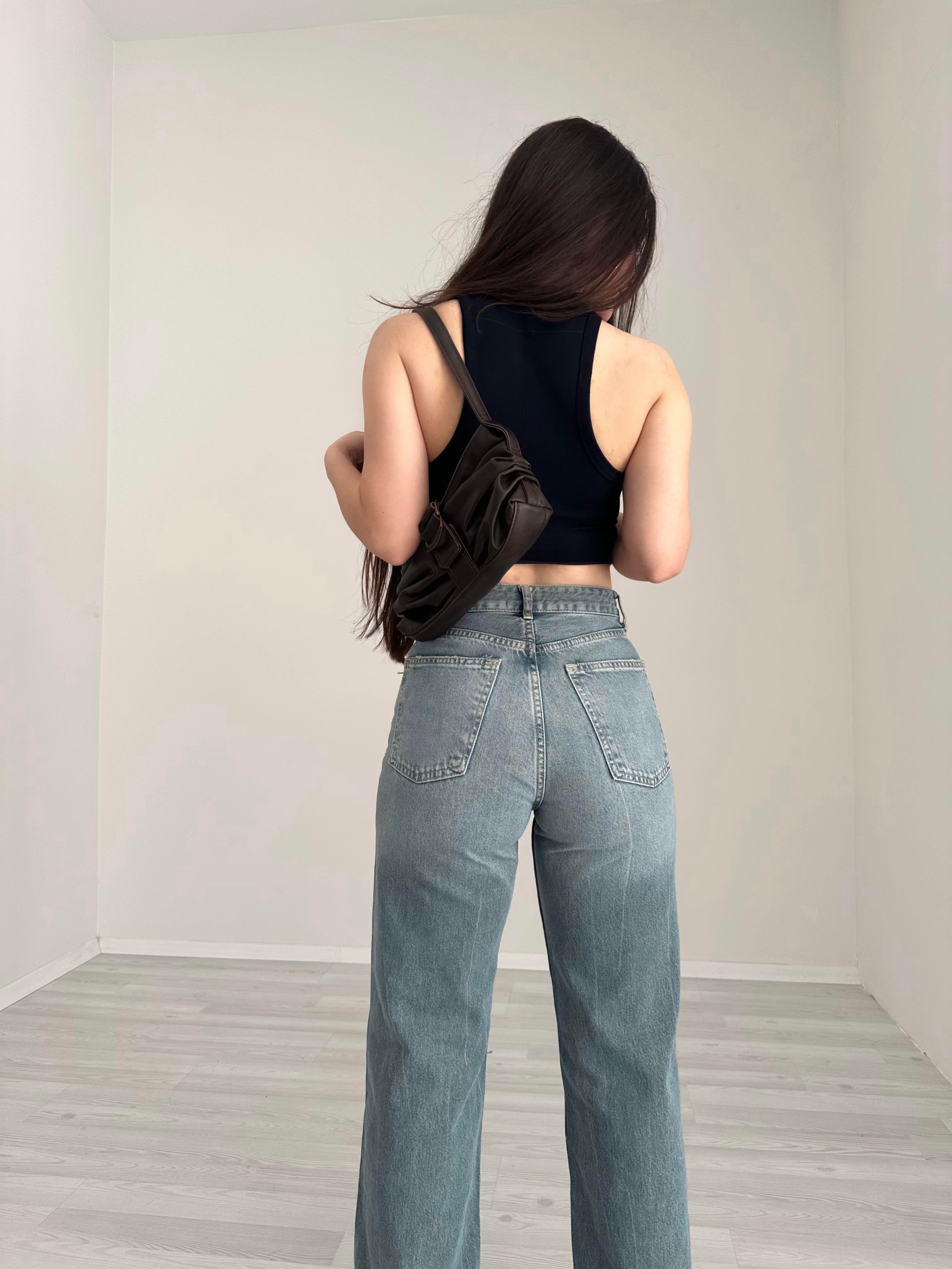 ZR TRF High Rise Wide Leg Jean (Rusty)