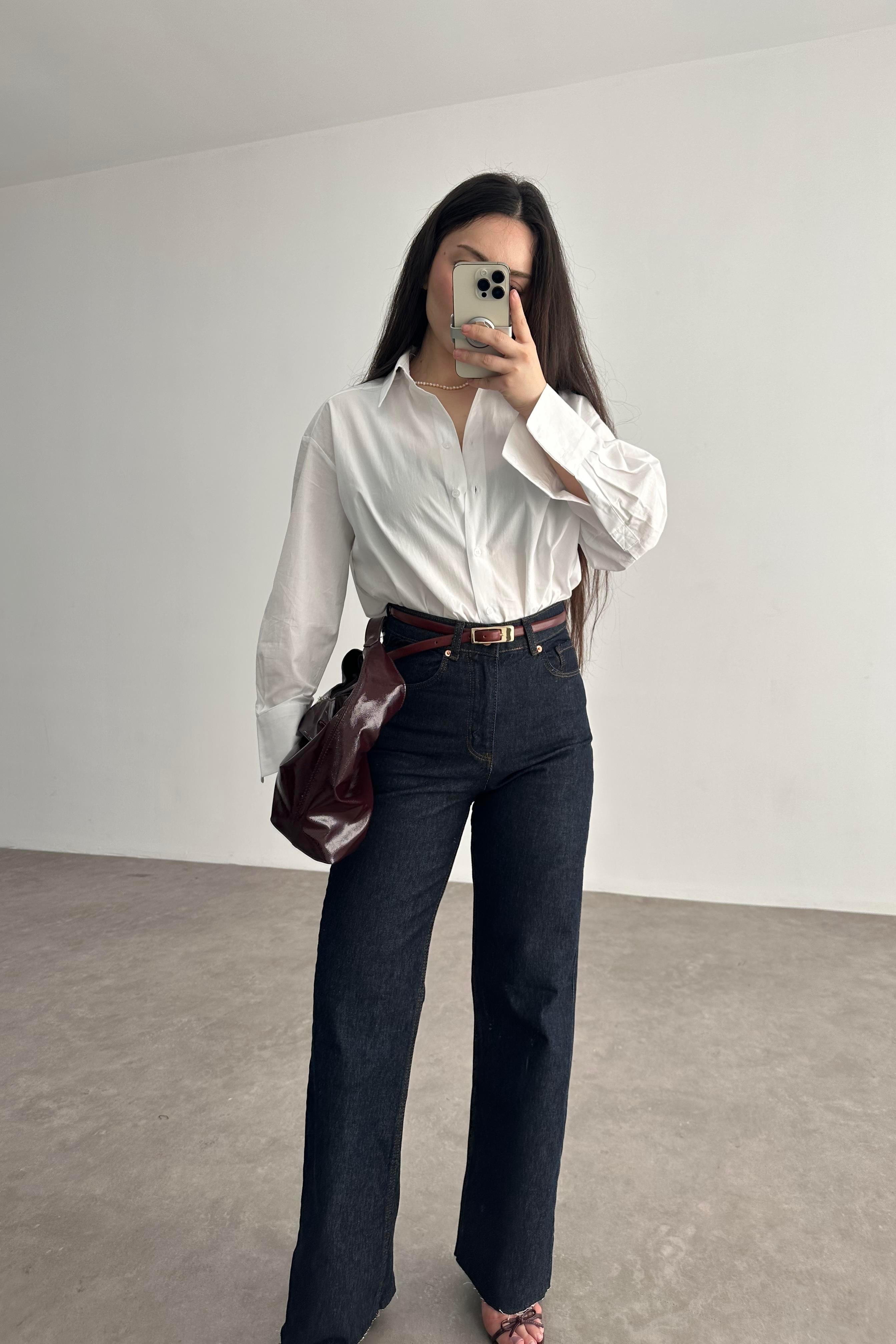 ZRA Dikişli Paça Straightleg Koyu Lacivert