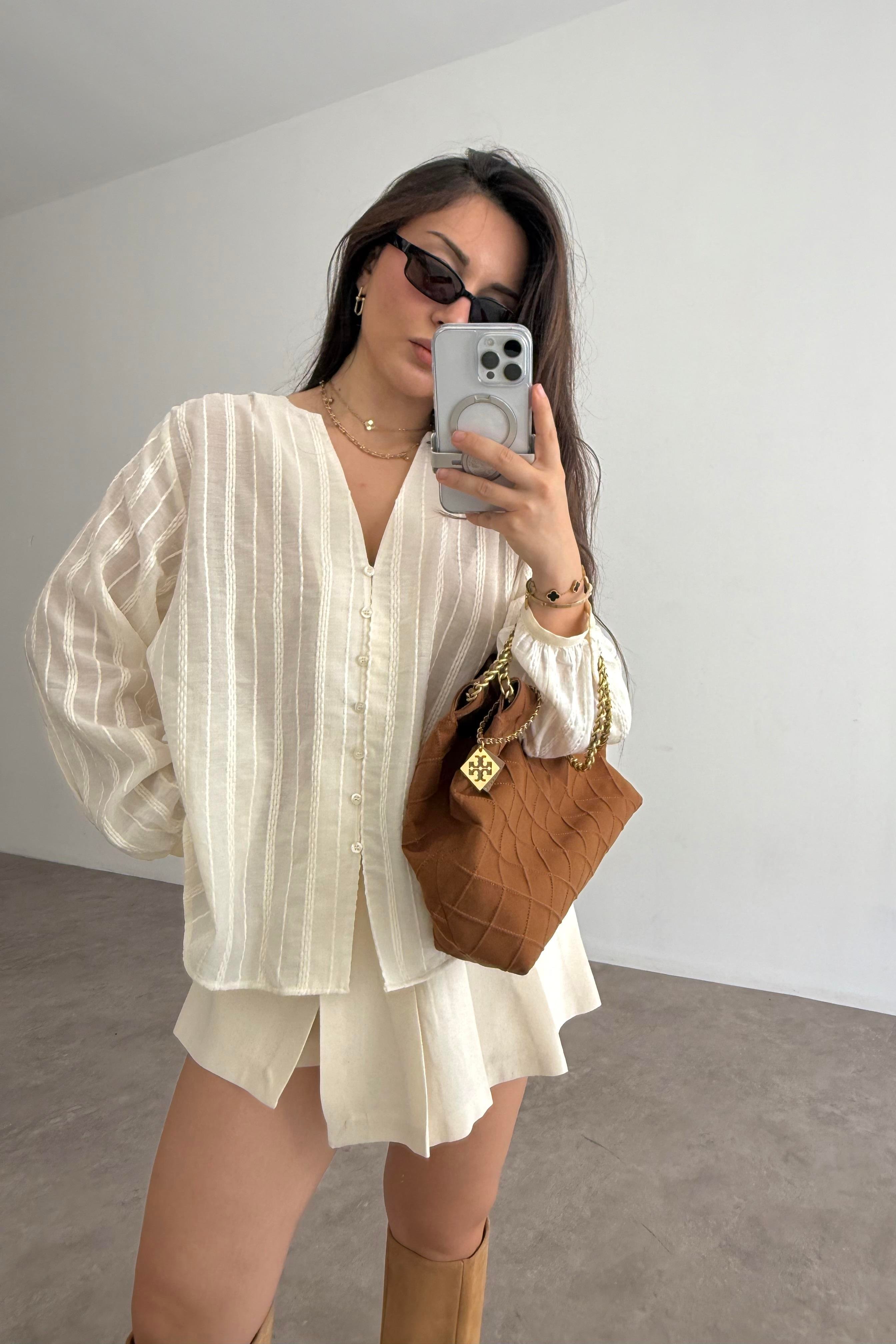 Zra Orijinal Pamuk Fisto Balon Kol Gömlek