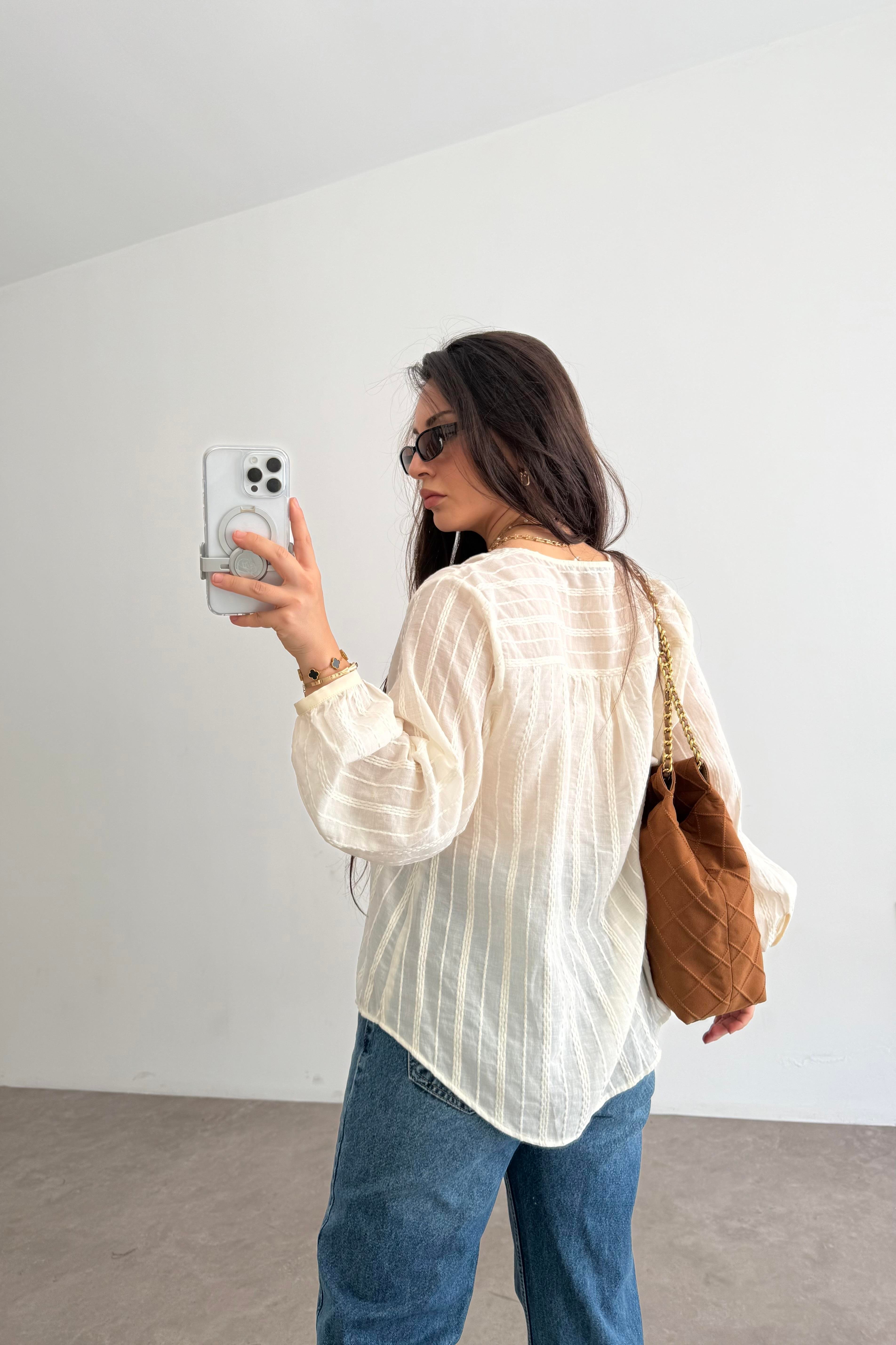 Zra Orijinal Pamuk Fisto Balon Kol Gömlek