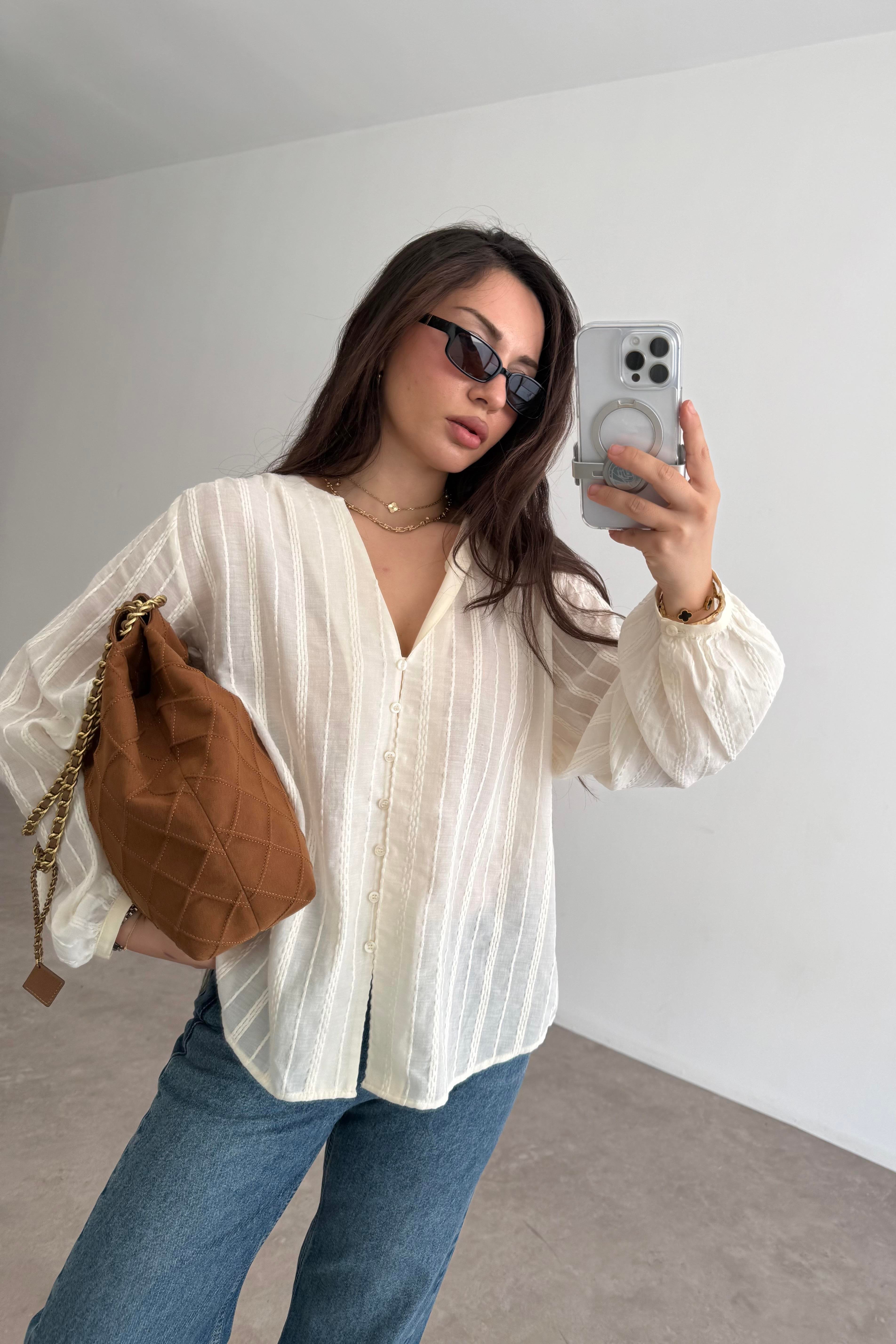 Zra Orijinal Pamuk Fisto Balon Kol Gömlek