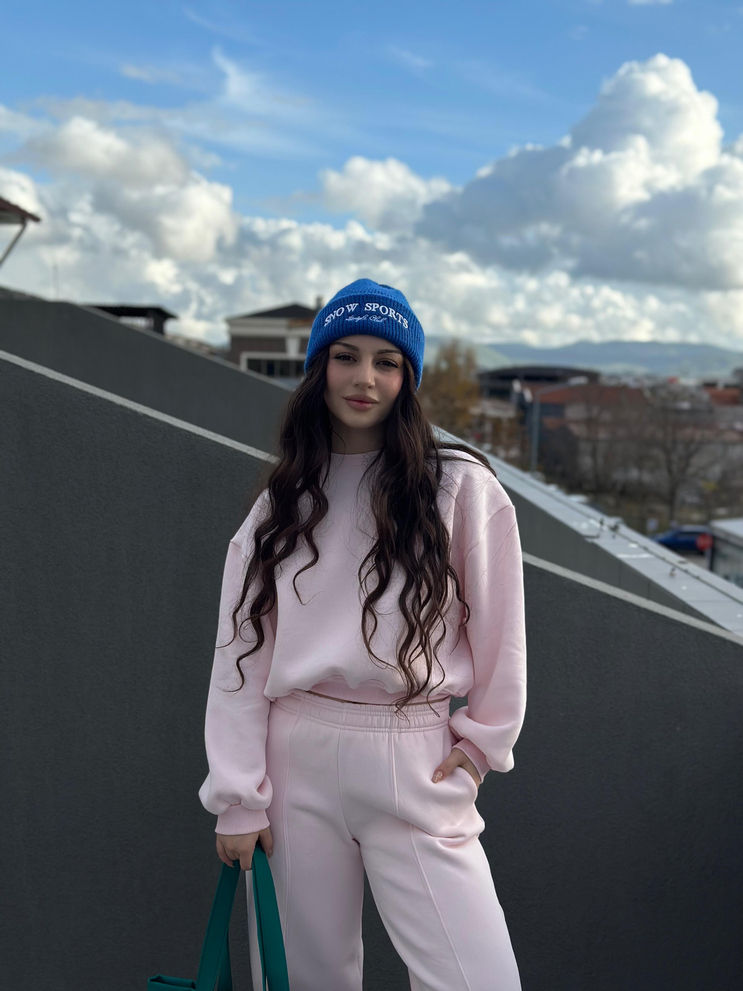 ZRA Orj. Dik Yaka Eşofman Takımı Pembe