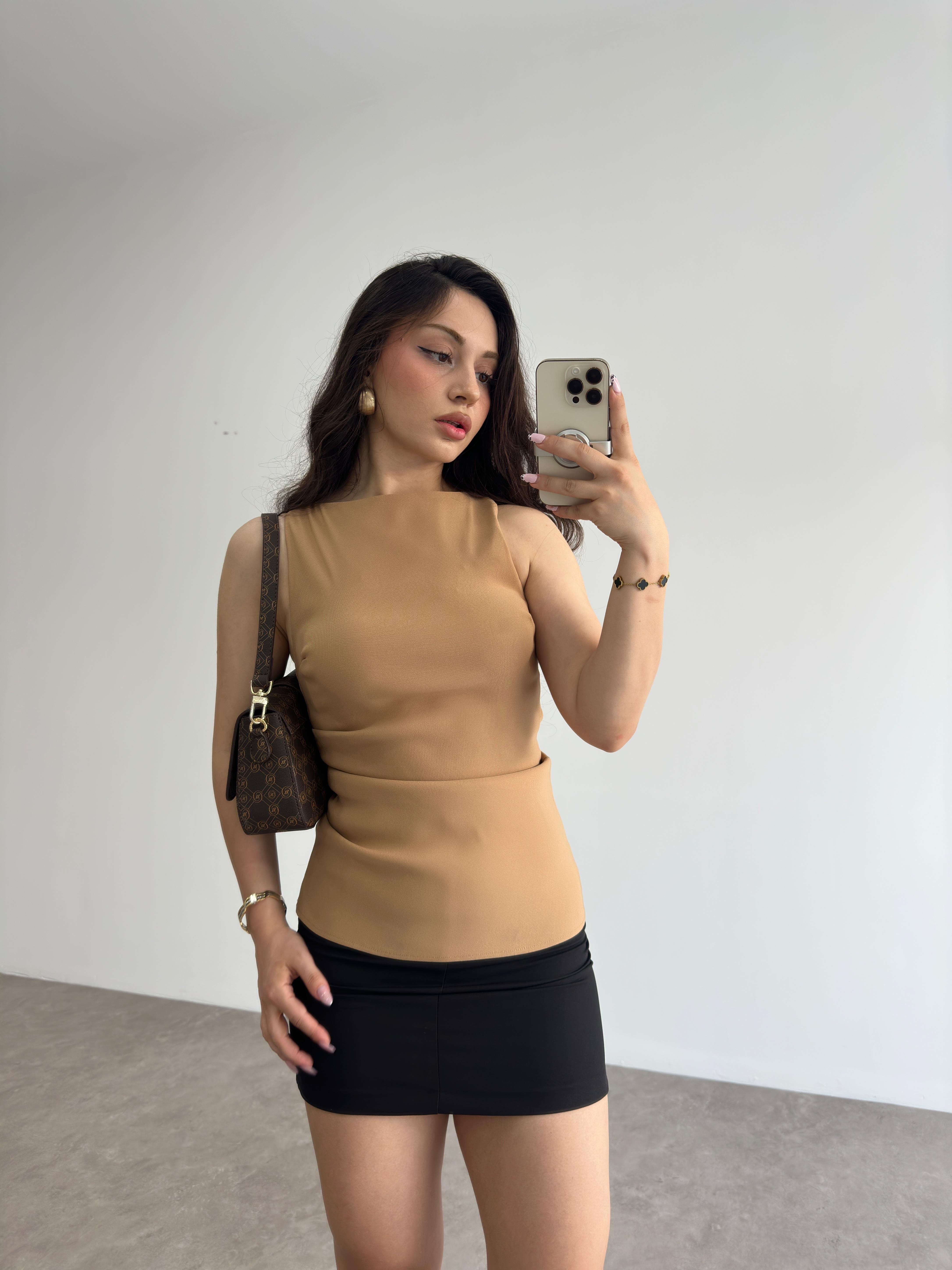 ZRA Premium Crep Camel Bluz