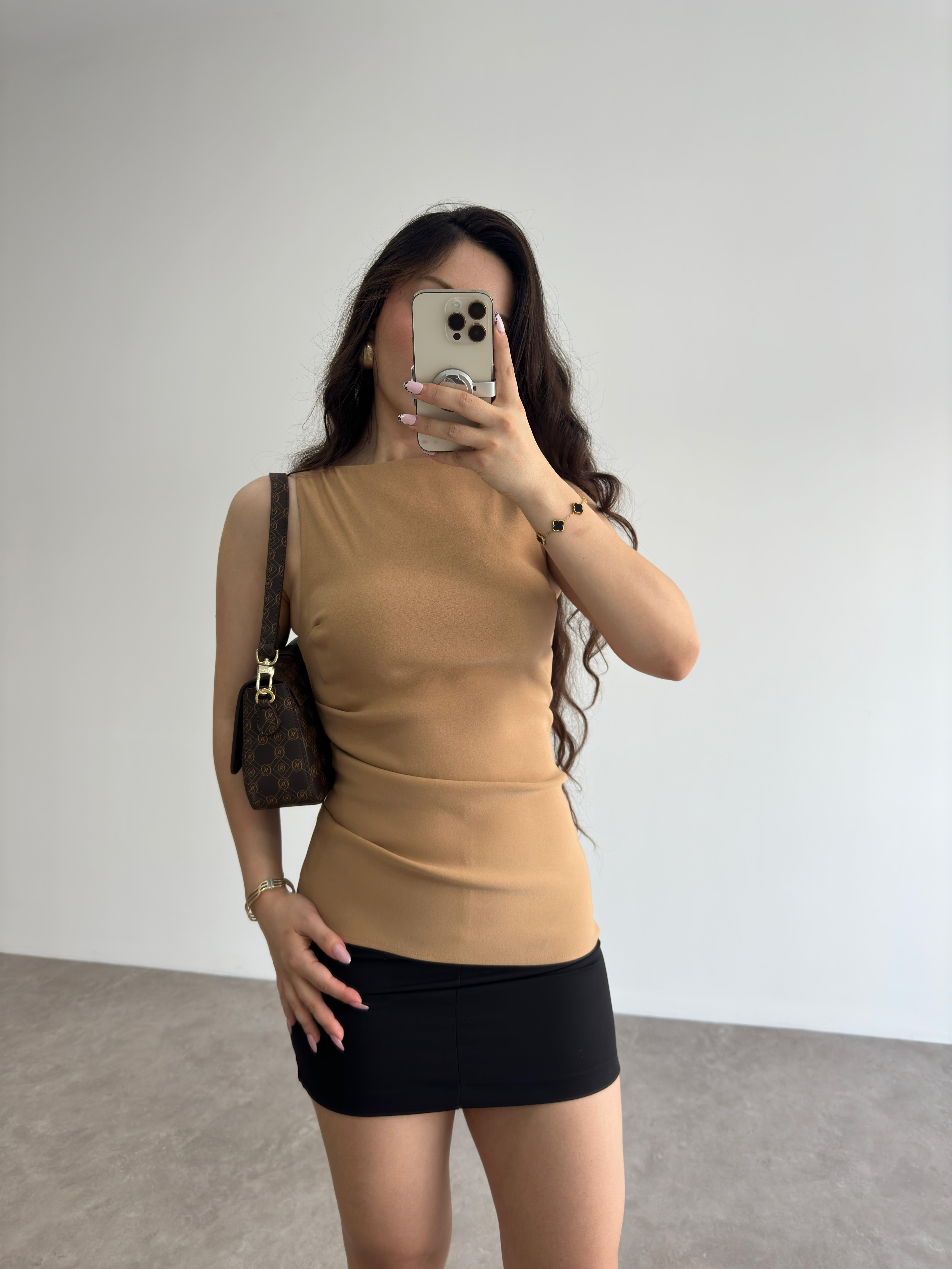 ZRA Premium Crep Camel Bluz