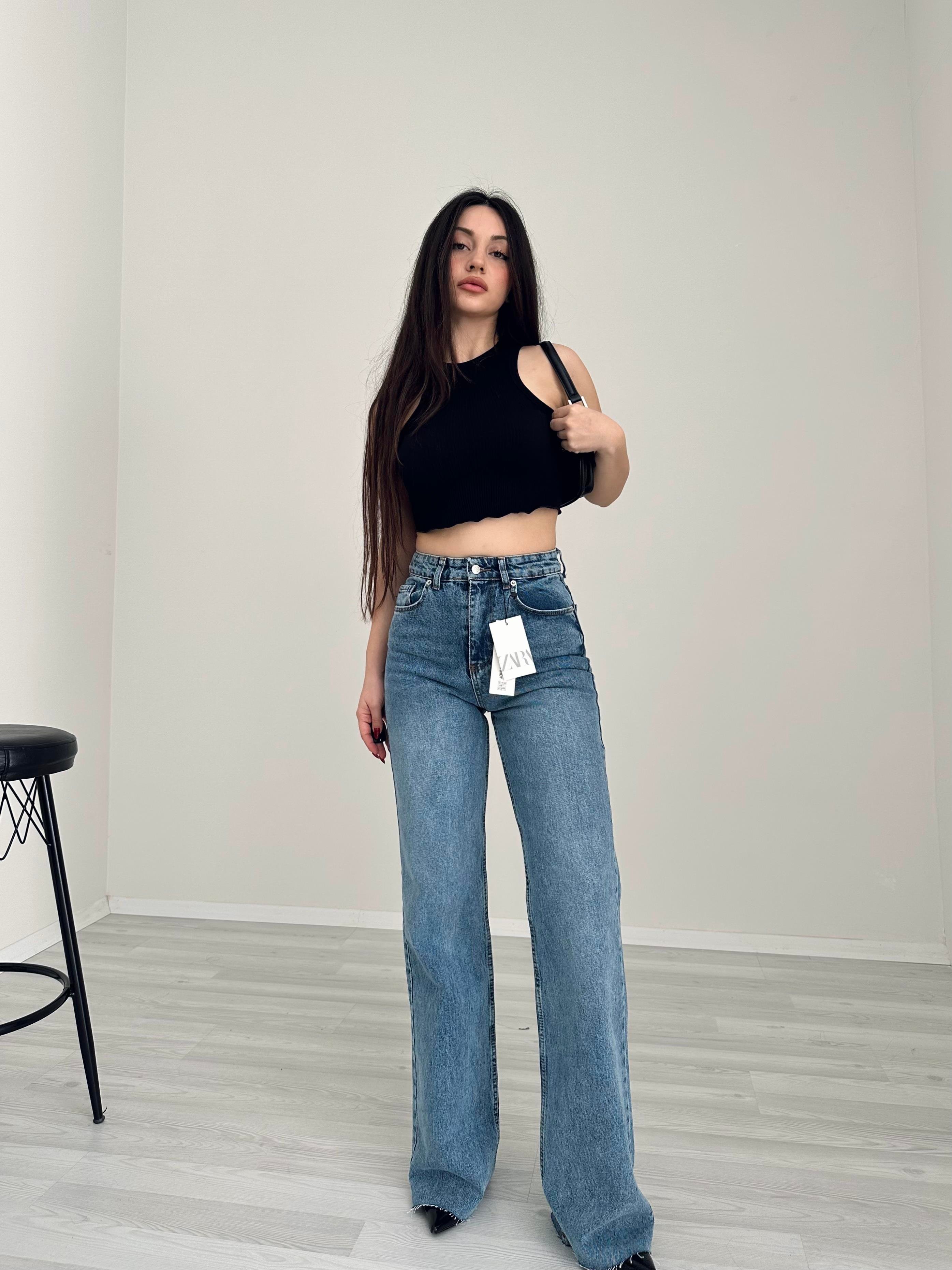 ZRA Premium Straightleg Jean Orta Mavi