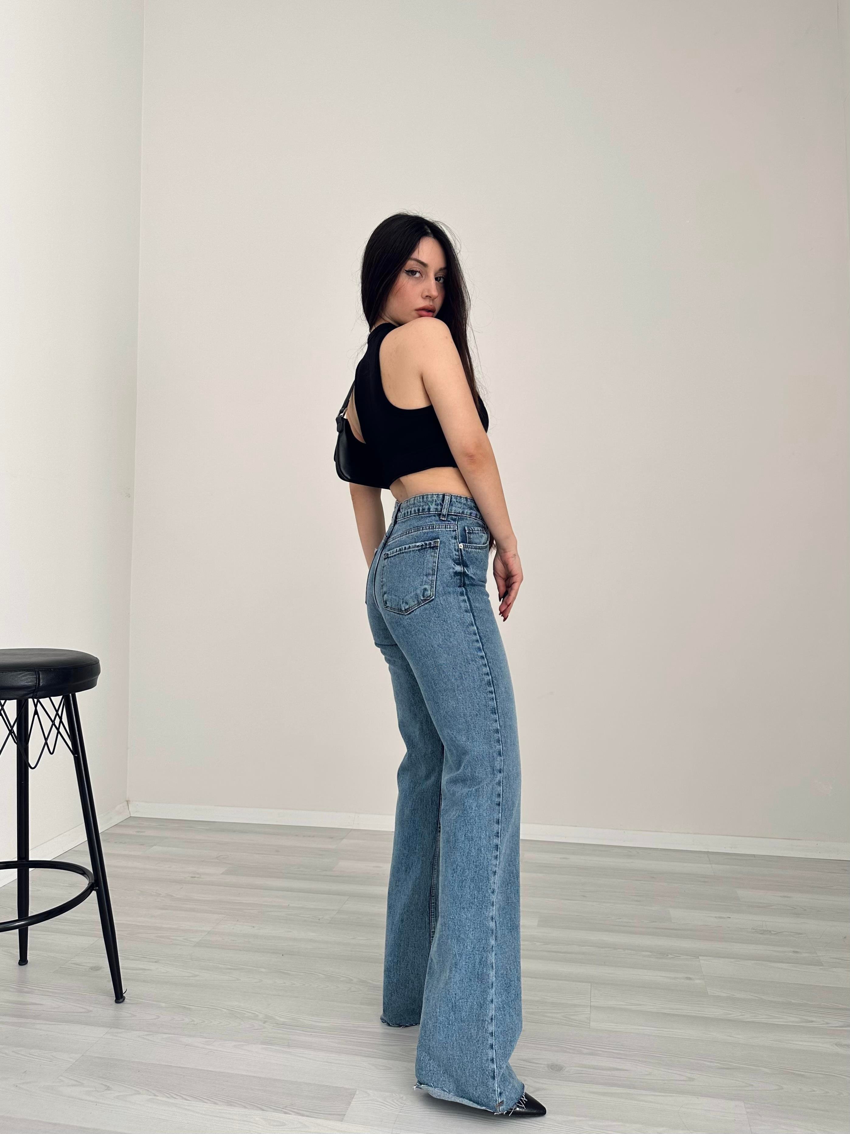 ZRA Premium Straightleg Jean Orta Mavi