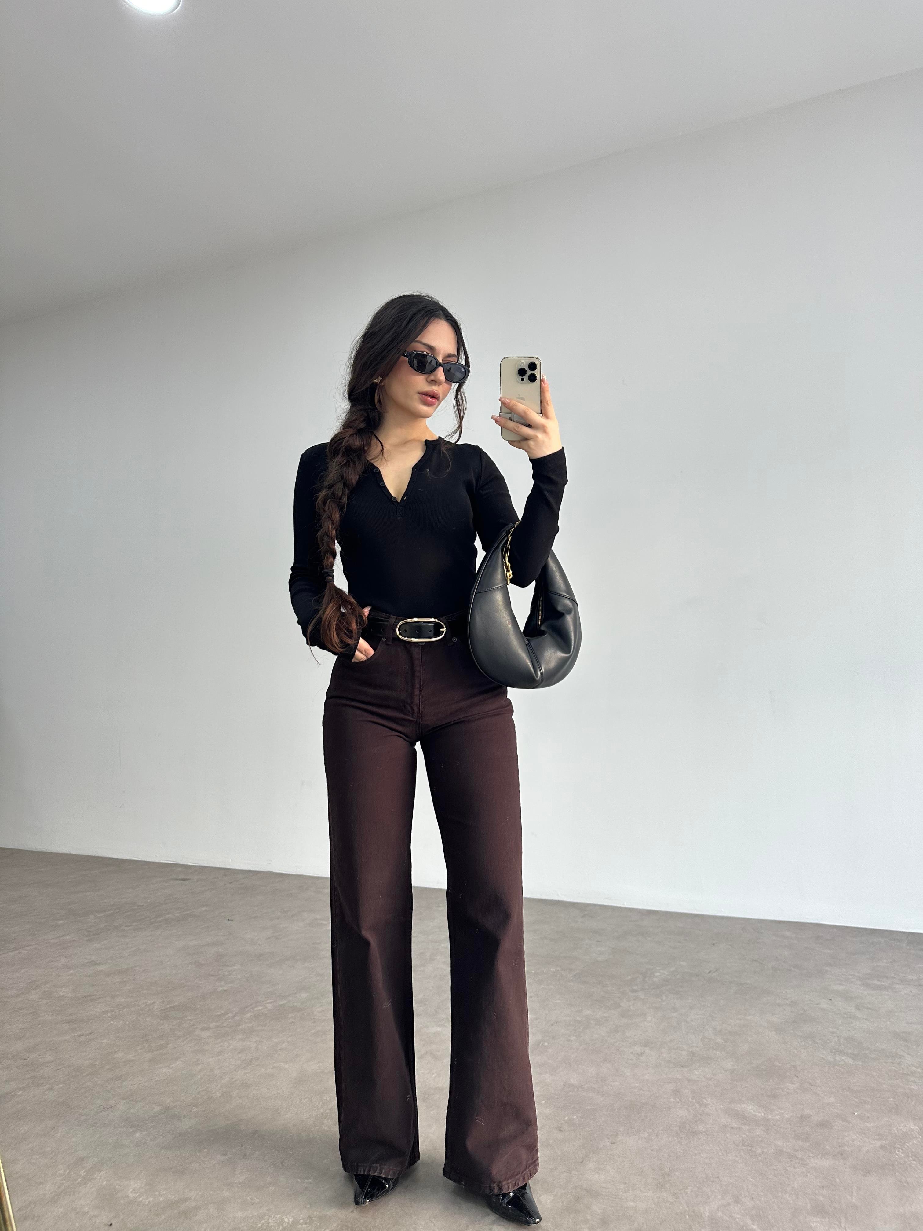 ZRA Straightleg Acı Kahve Jean