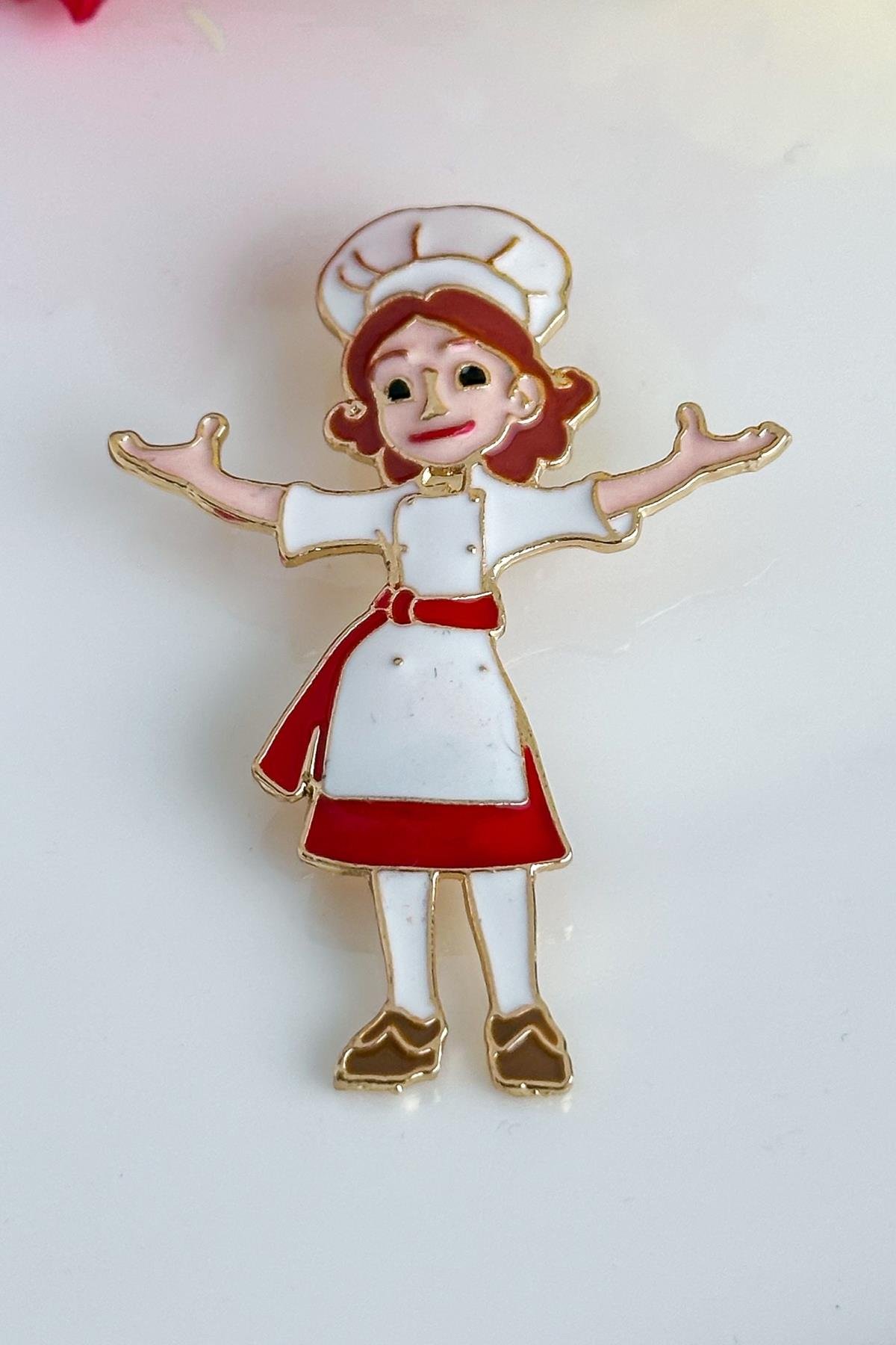 Aşçı Broşu – Şef Şapkalı Broş, Meslek Broşu